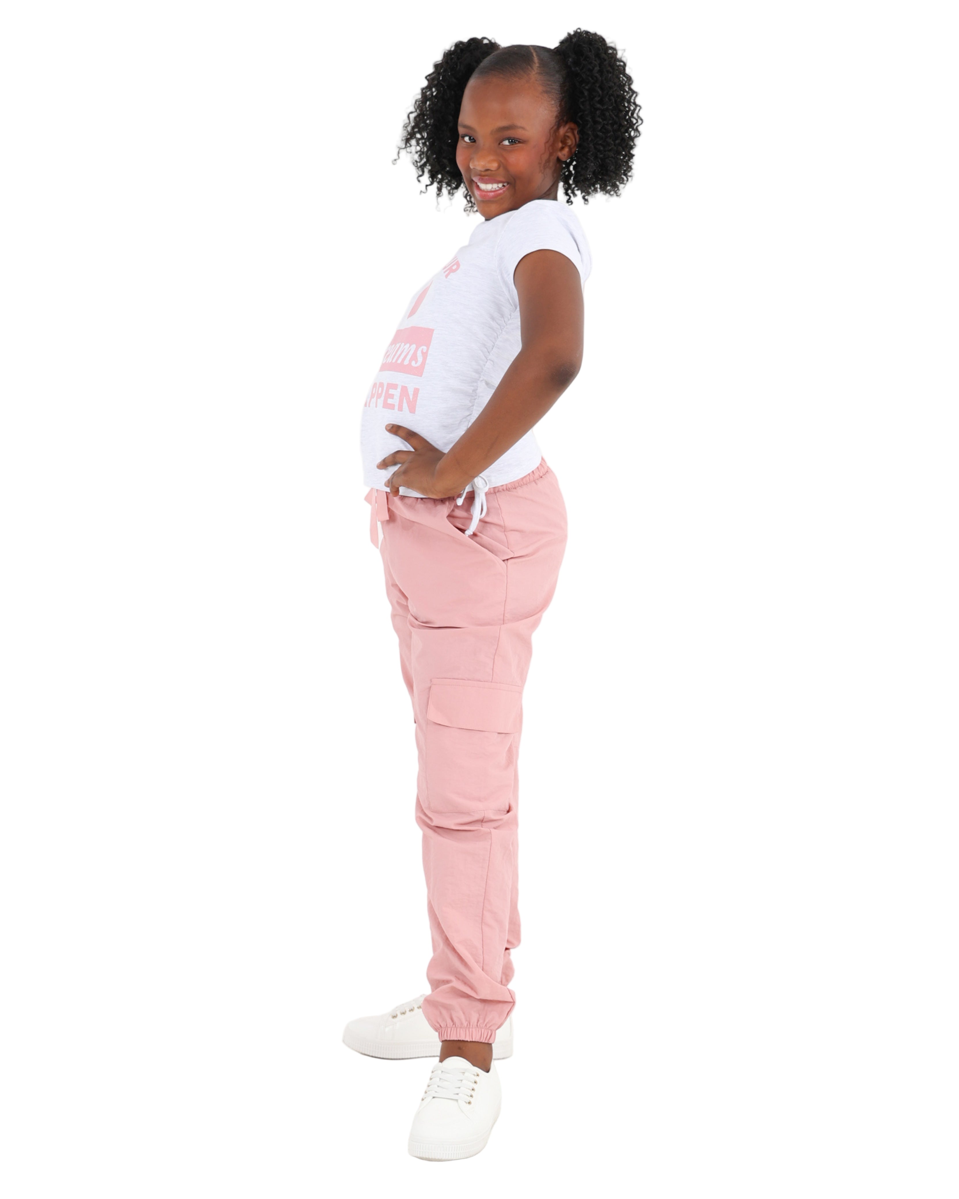 Parachute Pink Cargo Joggers