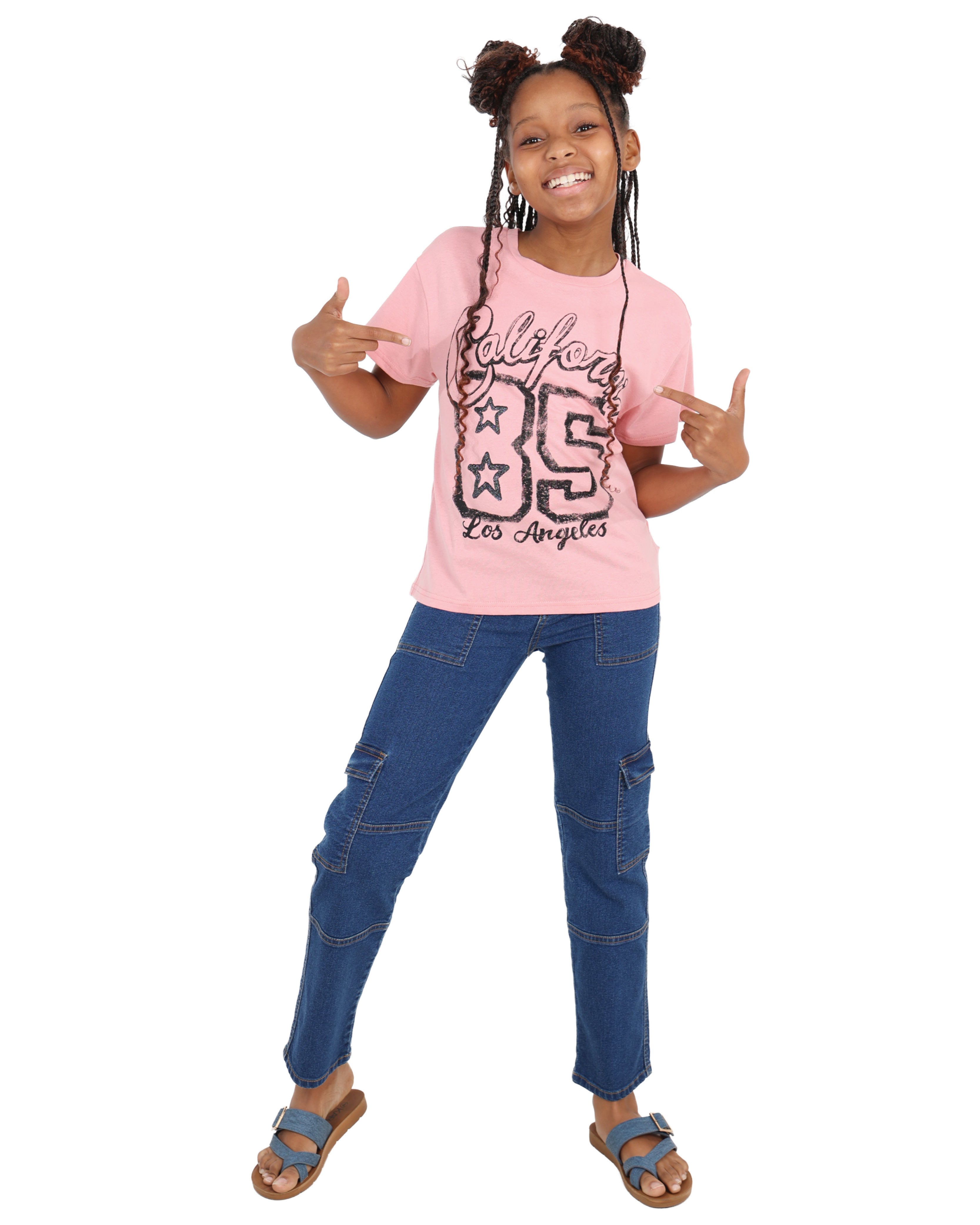Short Sleeve Oversized California Graphic Crop T-Shirt