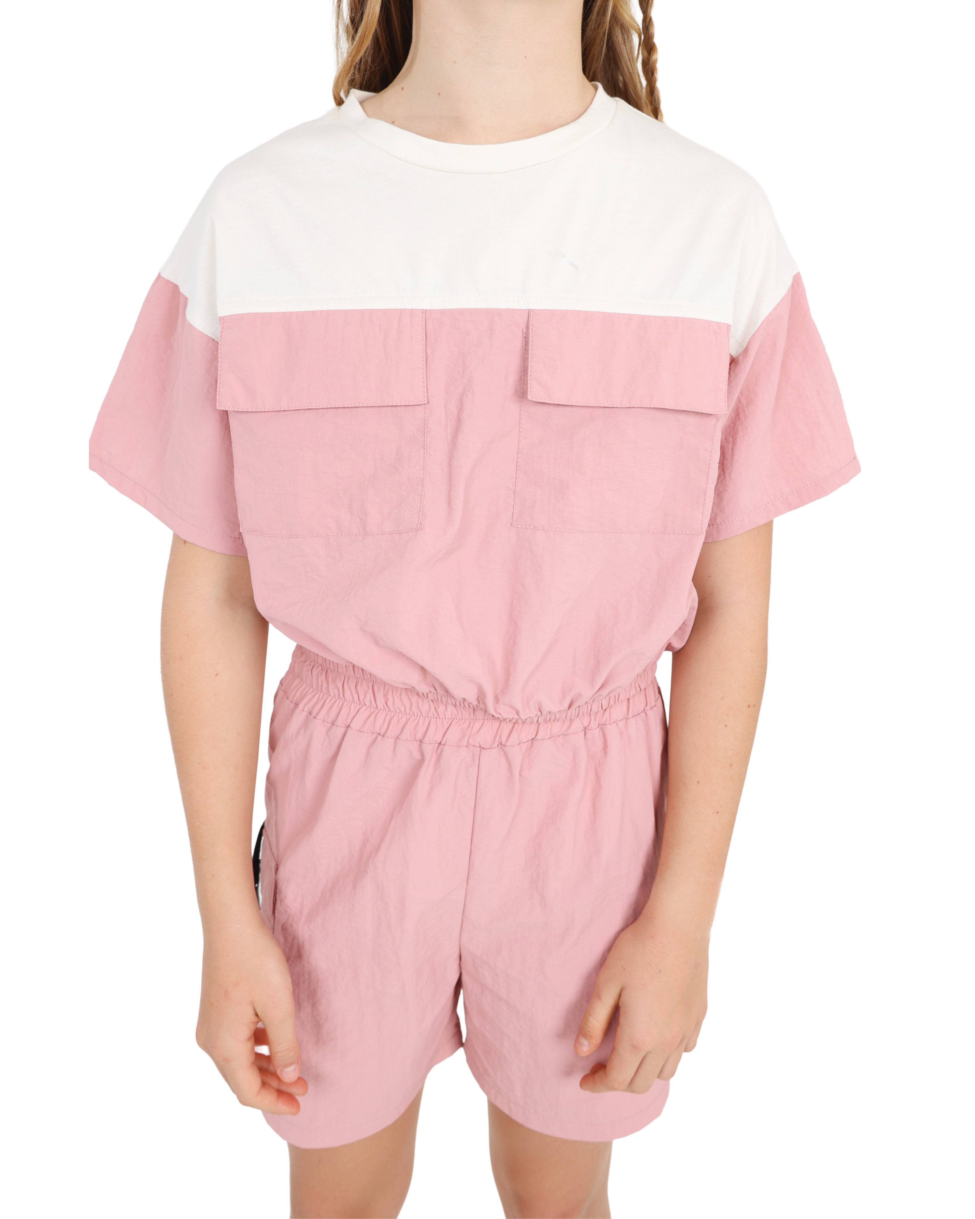 Parachute Style Colour Block Short Sleeve Top