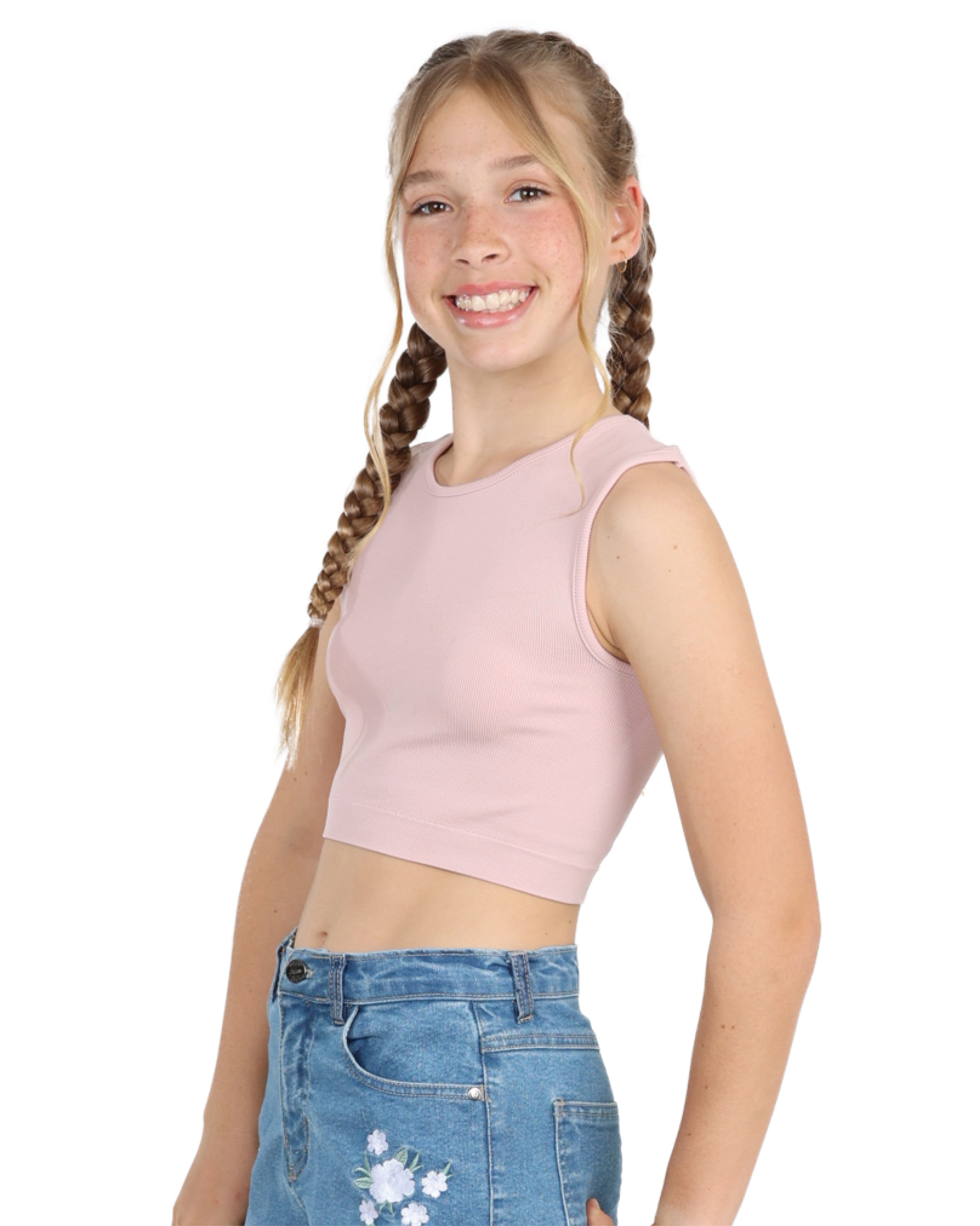 Pink Seamless Crop Top