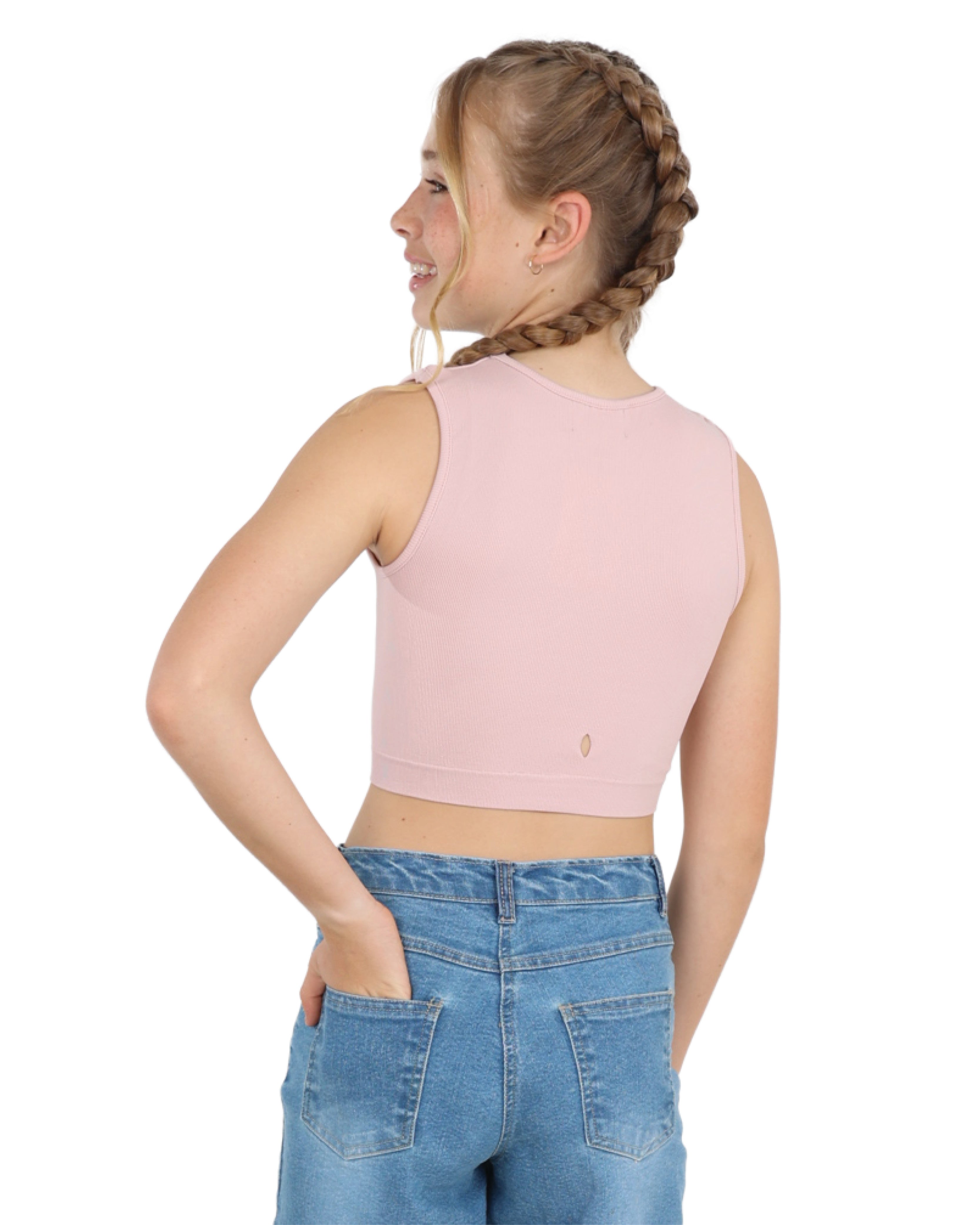 Pink Seamless Crop Top