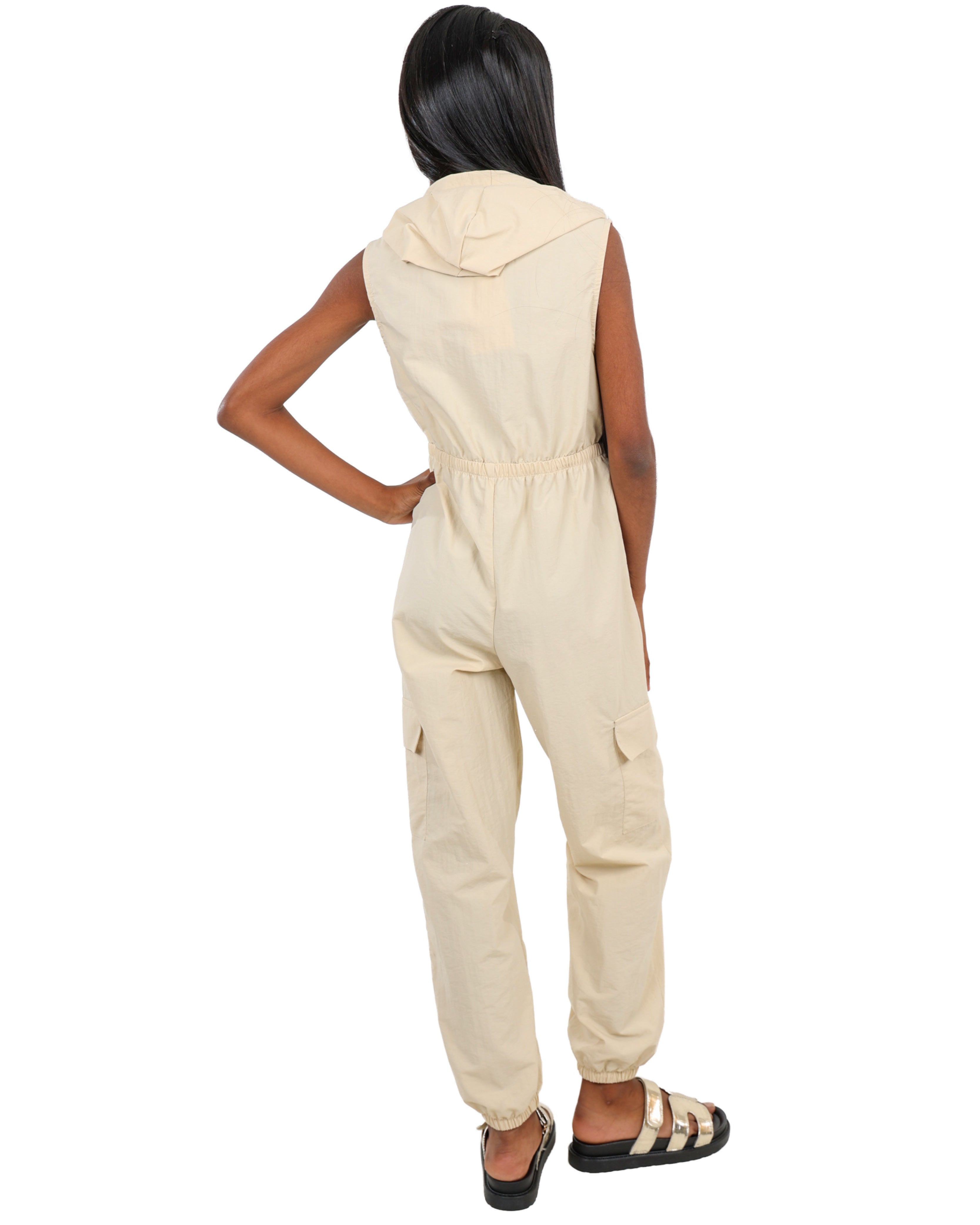 Parachute Style Cargo Jumpsuit
