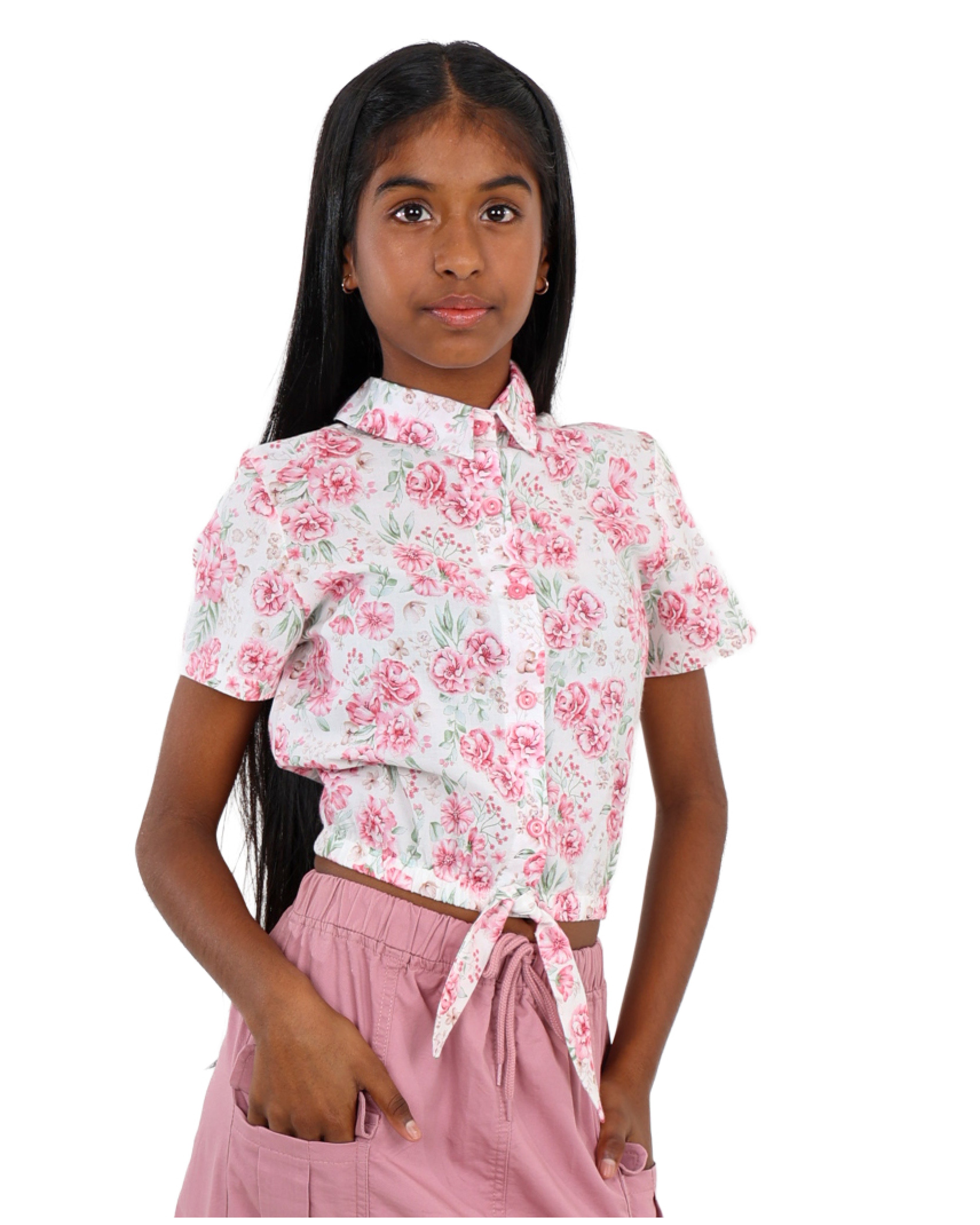 Short Sleeve Floral Print Shirt