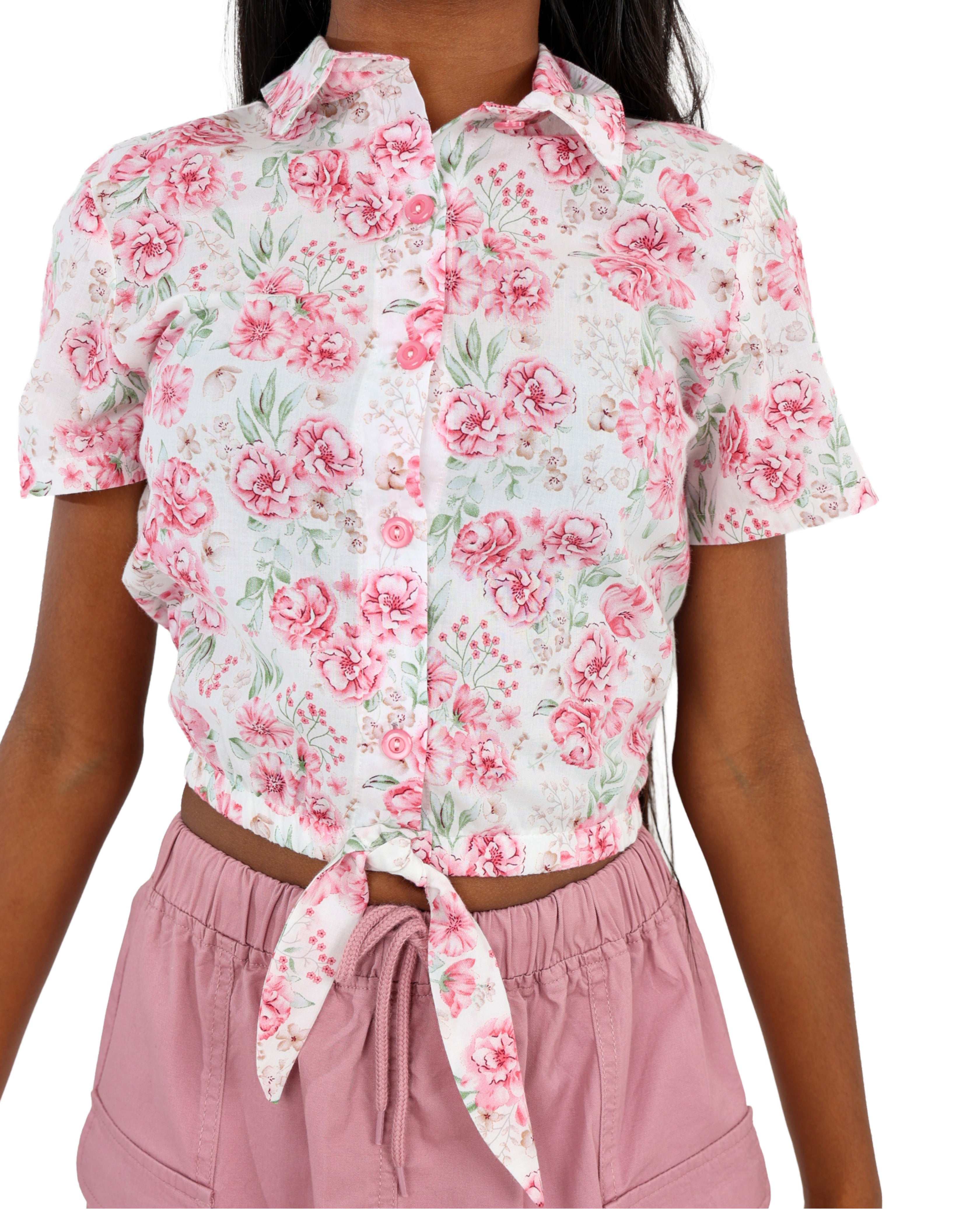 Short Sleeve Floral Print Shirt