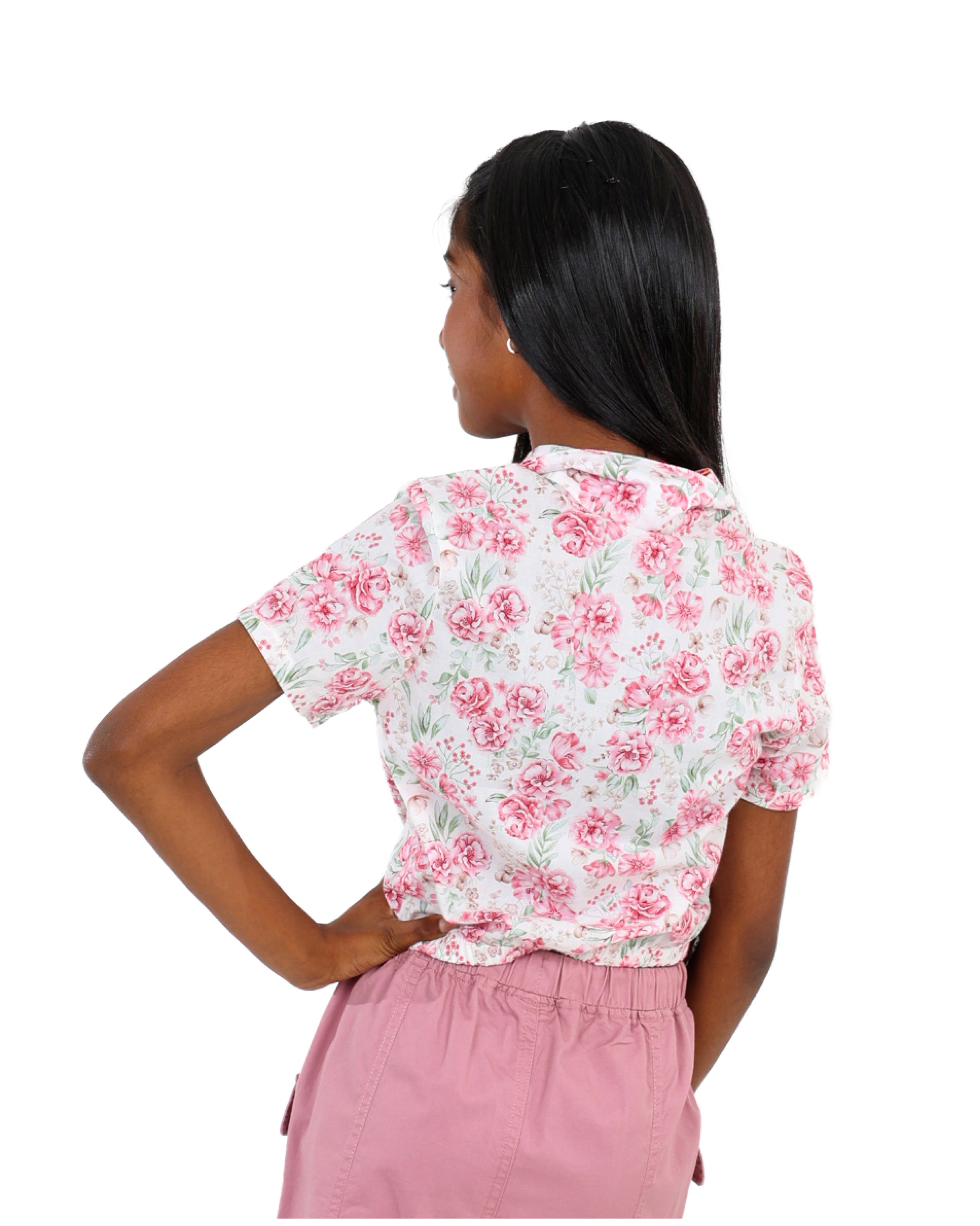 Short Sleeve Floral Print Shirt