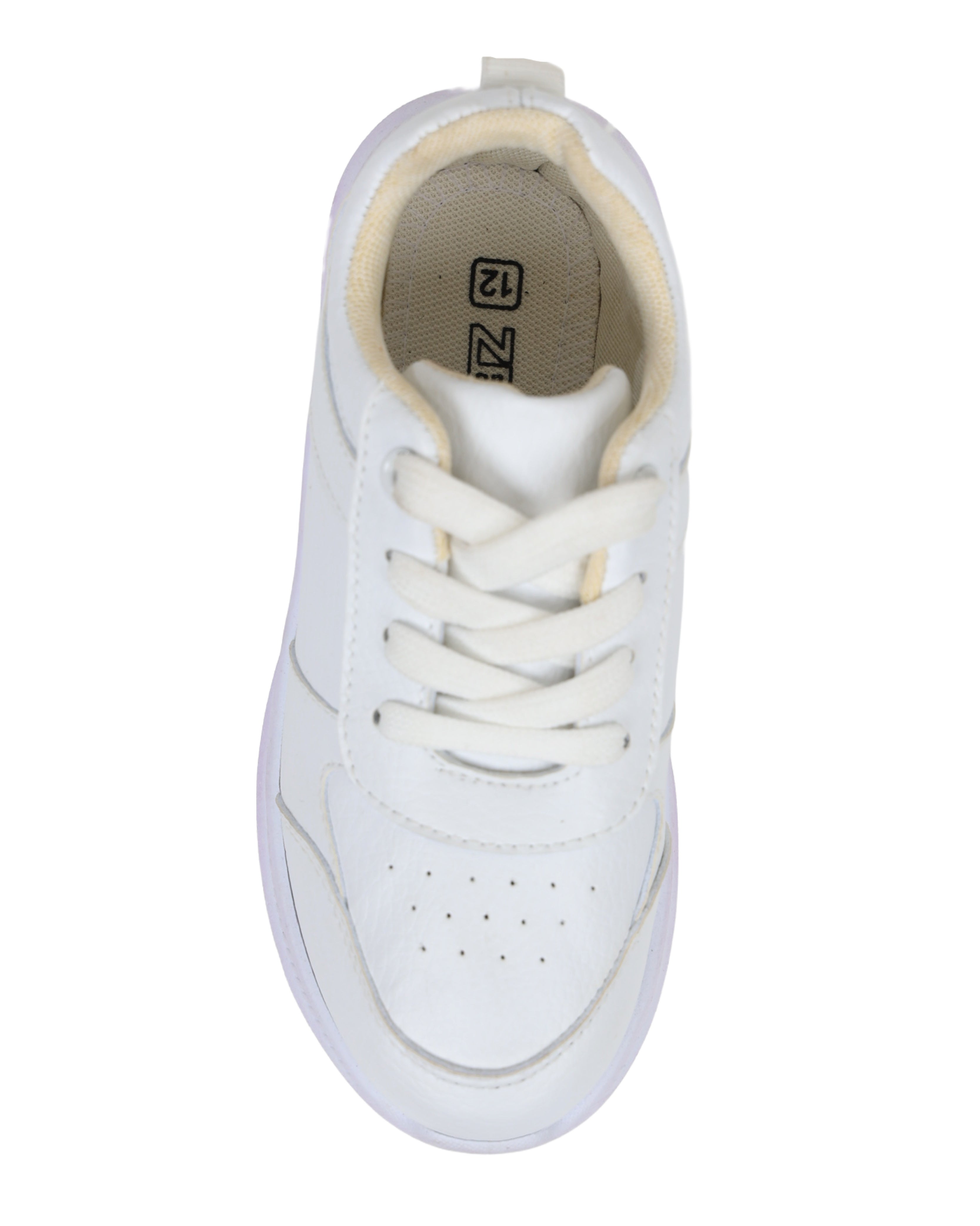 Boys Basic White Lace Up Trainers