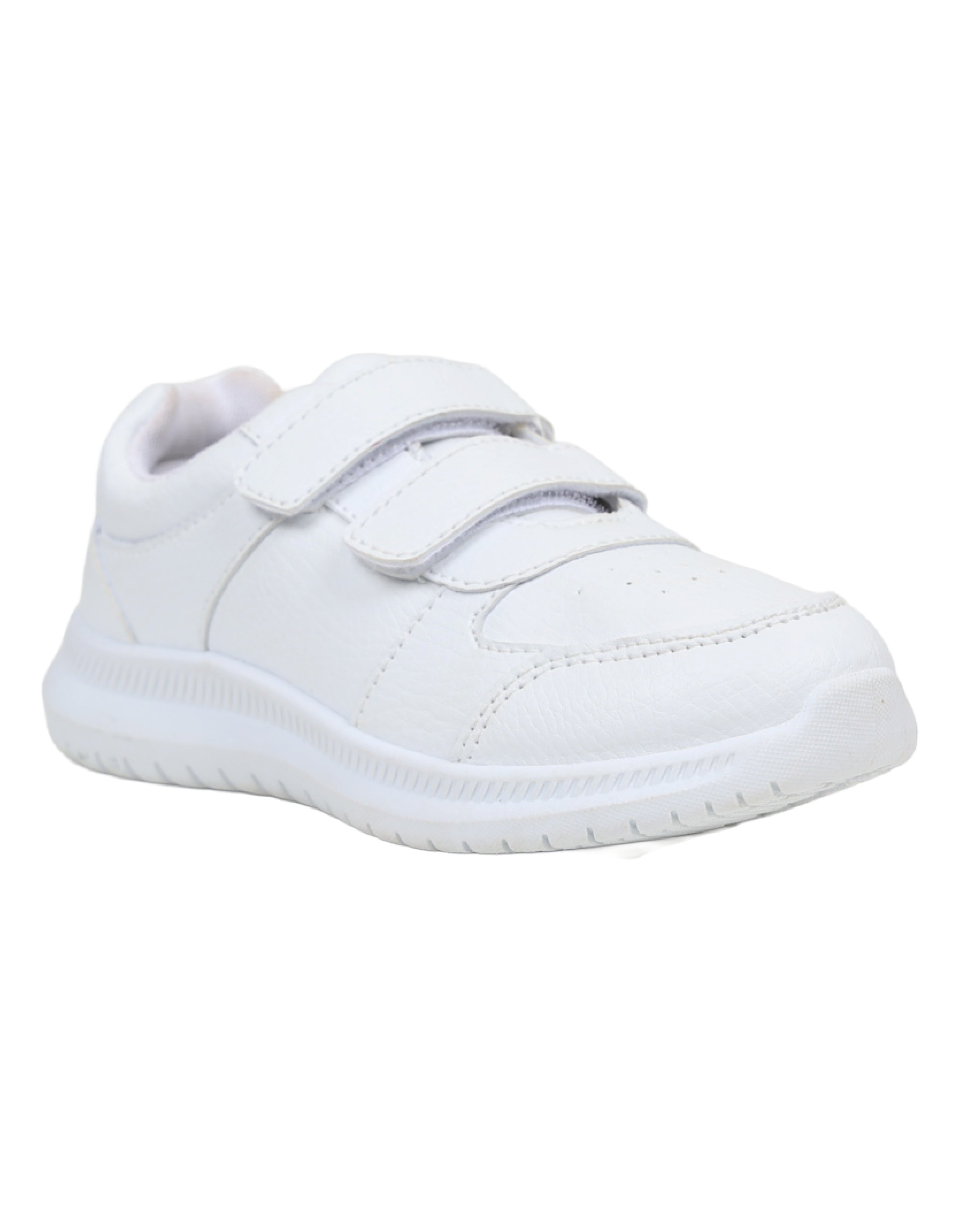 Boys Basic White Velcro Trainers
