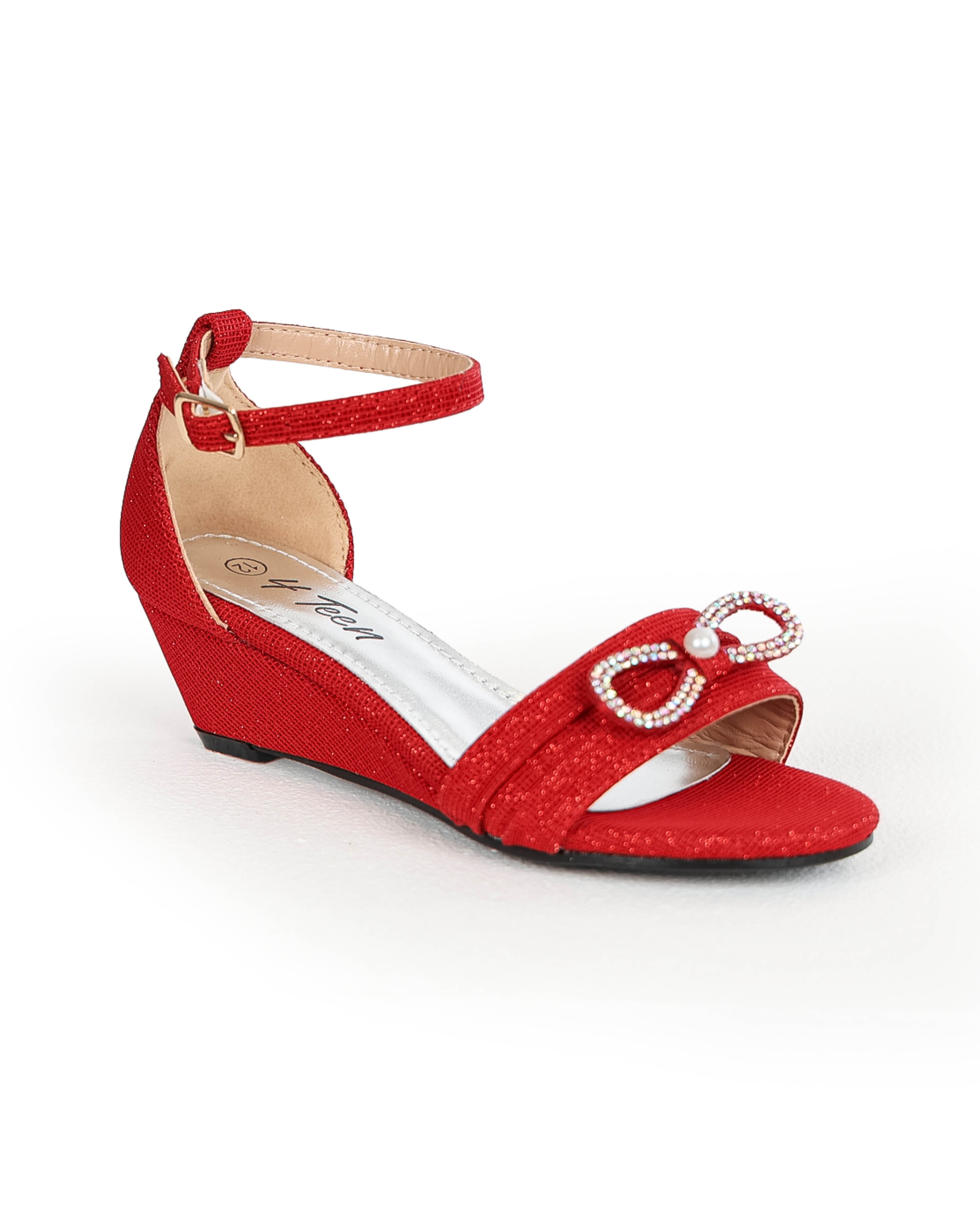 Girls Diamante Bow Sandal