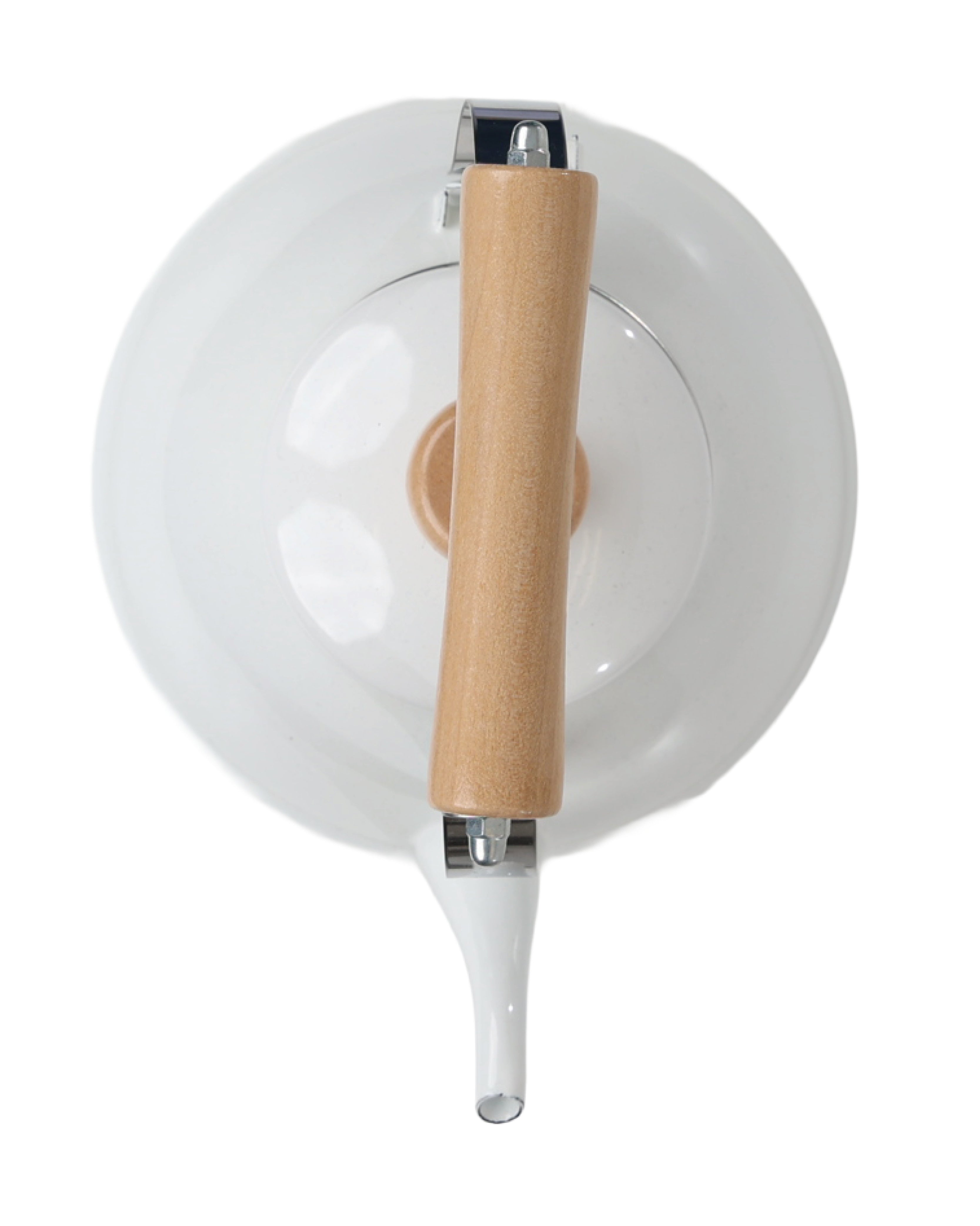 White Dumpy 1.5L Enamel Teapot