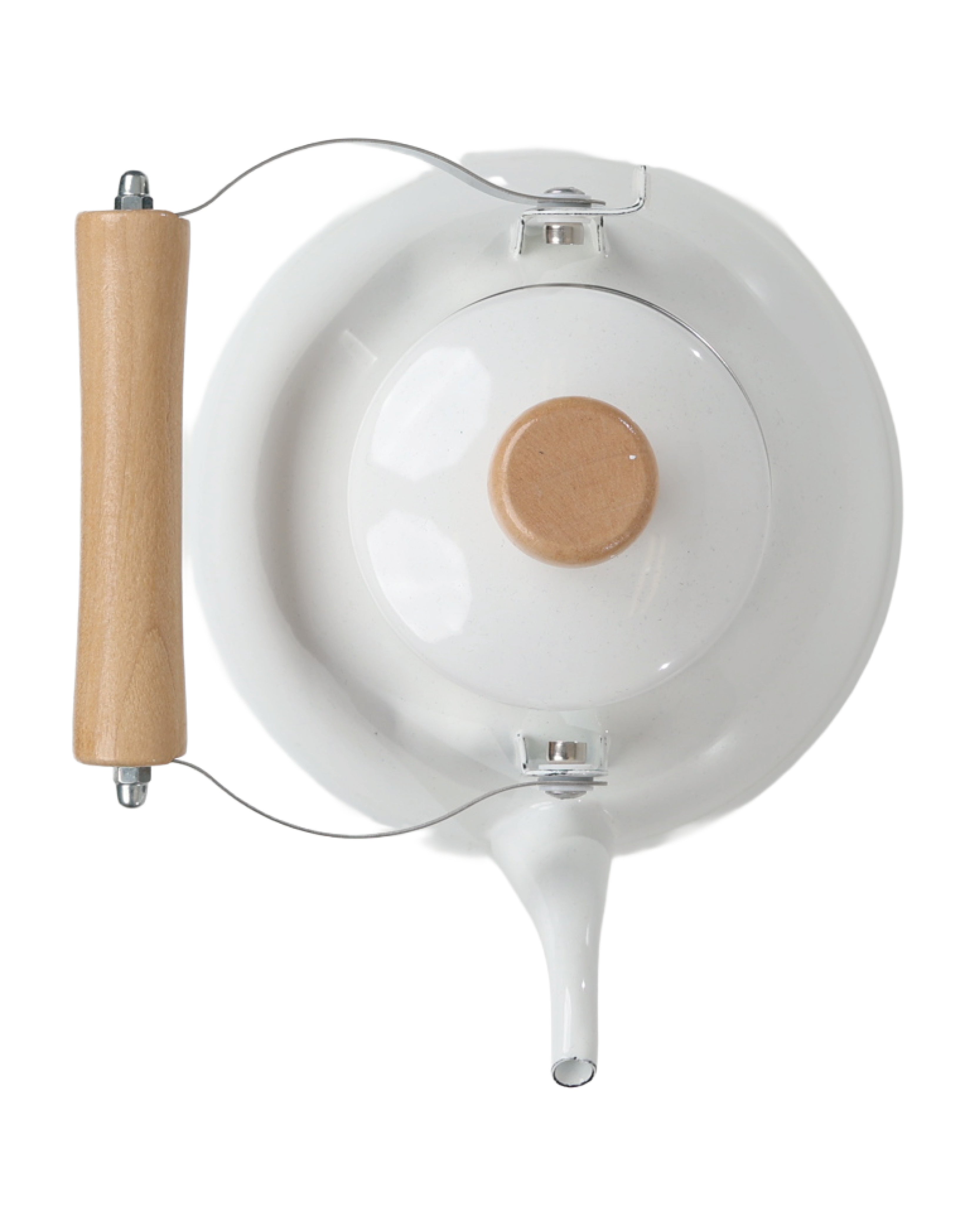 White Dumpy 1.5L Enamel Teapot