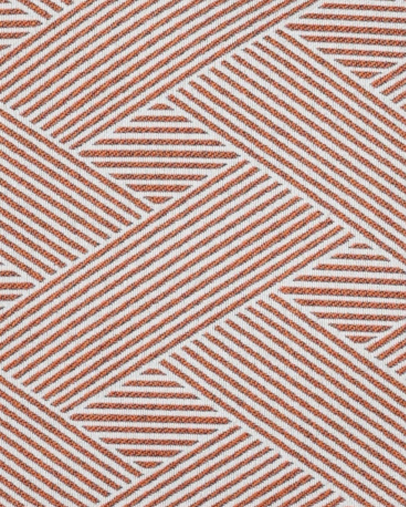 Rust Mantra Patterned Striped Cushion