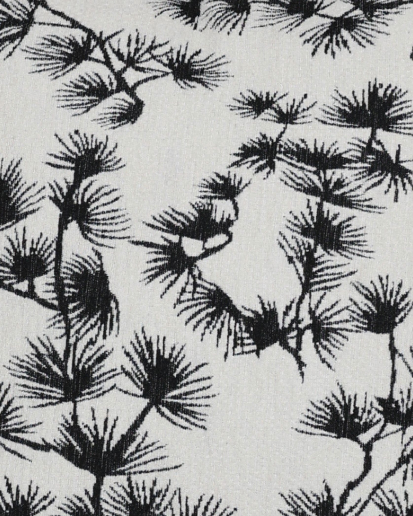 Black Bottle Brush Print Scatter Cushion