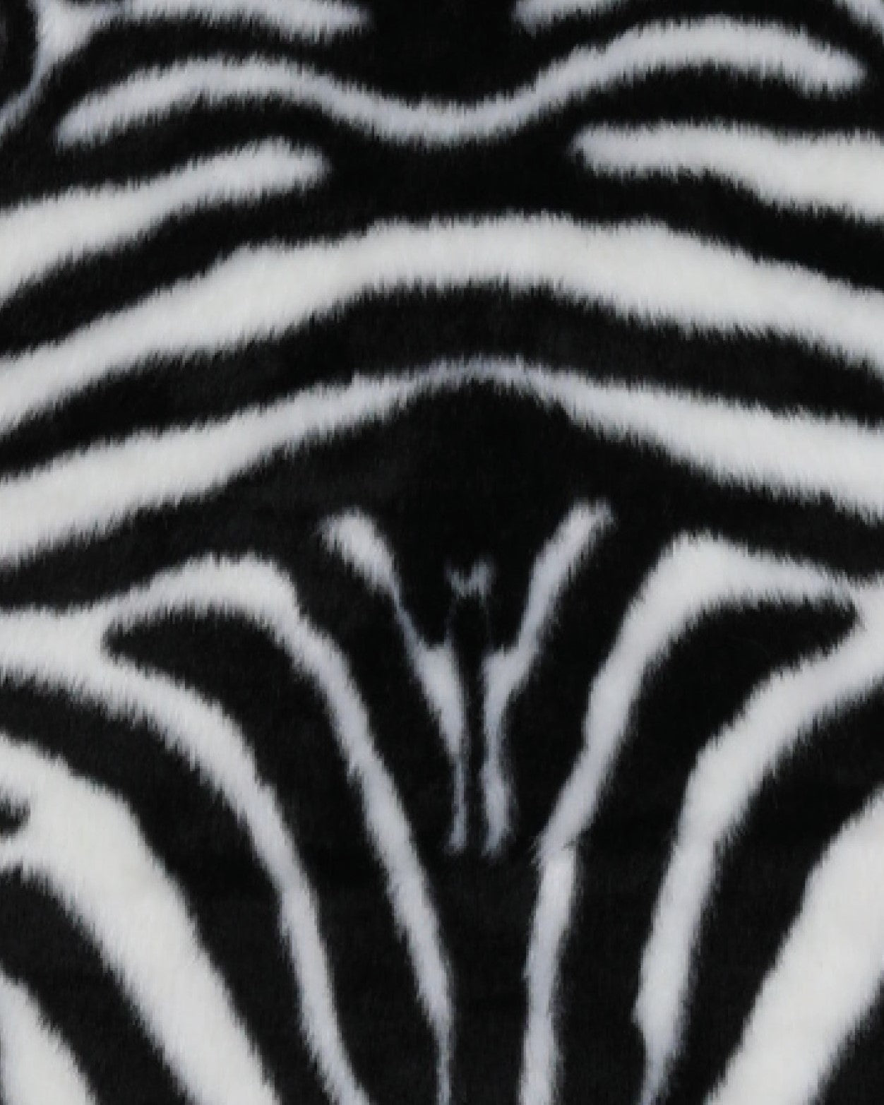 Fluffy Zebra Print Rug