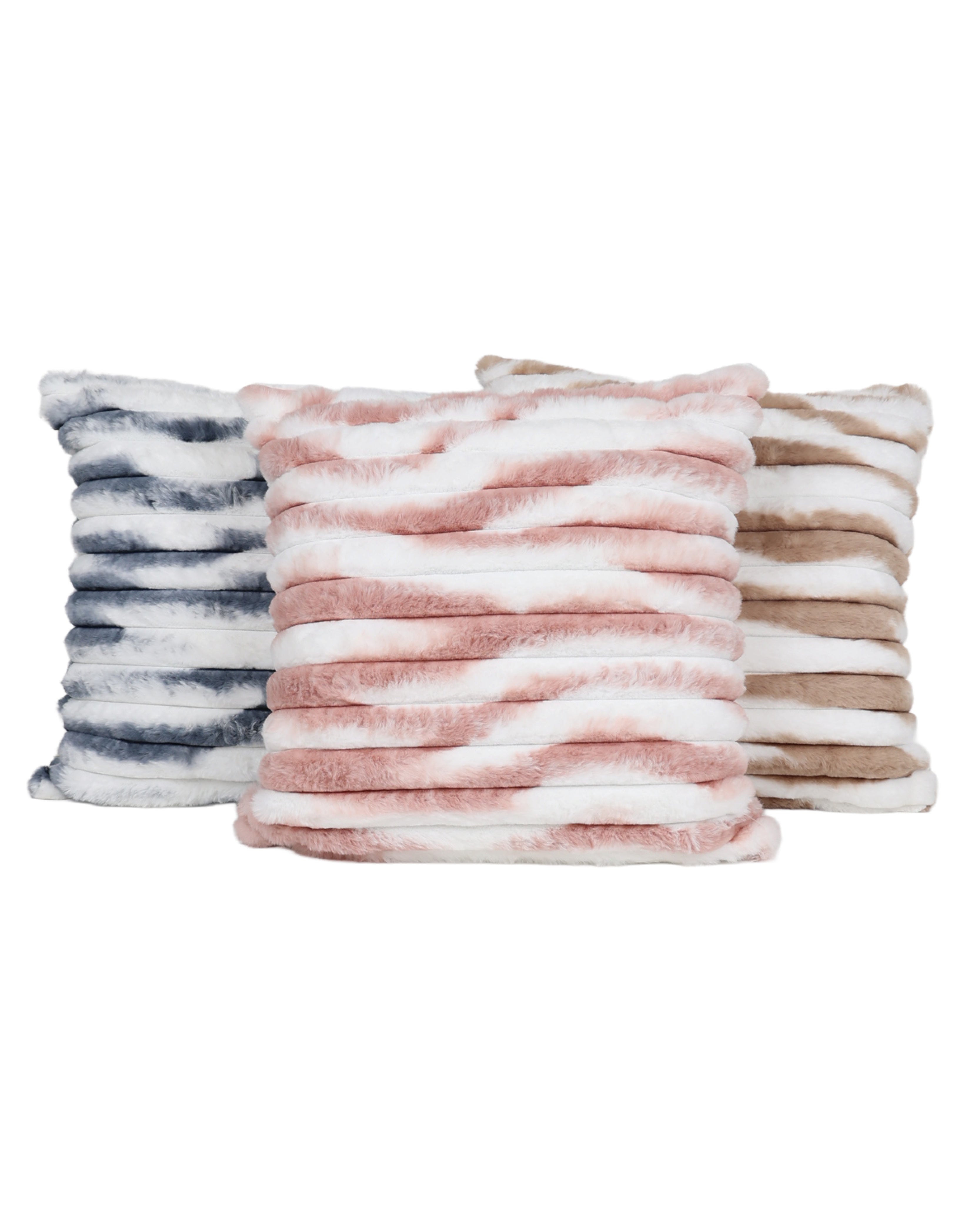 Pink Glacier Fur Scatter Cushion