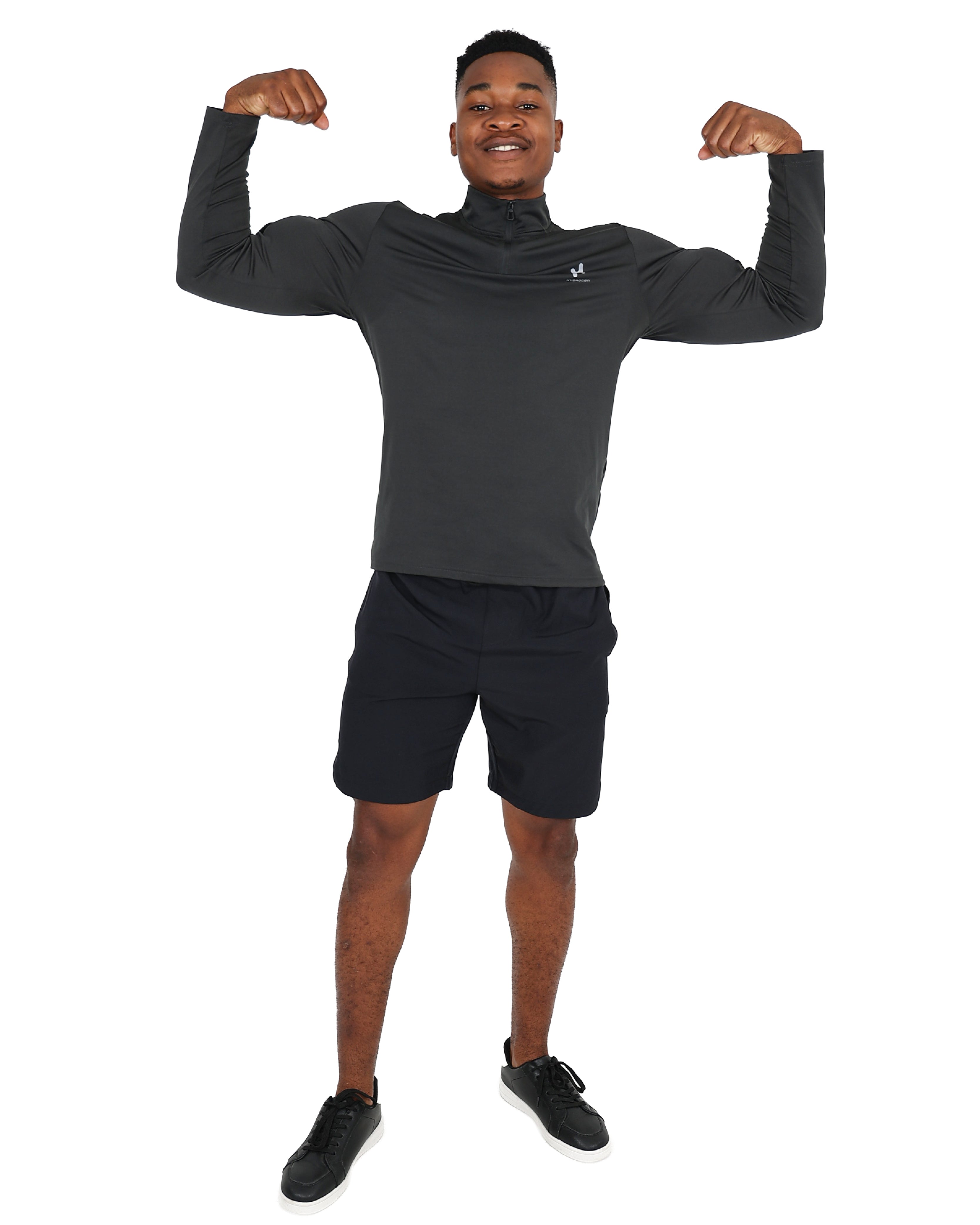 Long Sleeve 1/4 Zip Black Lightweight Sports Jacket