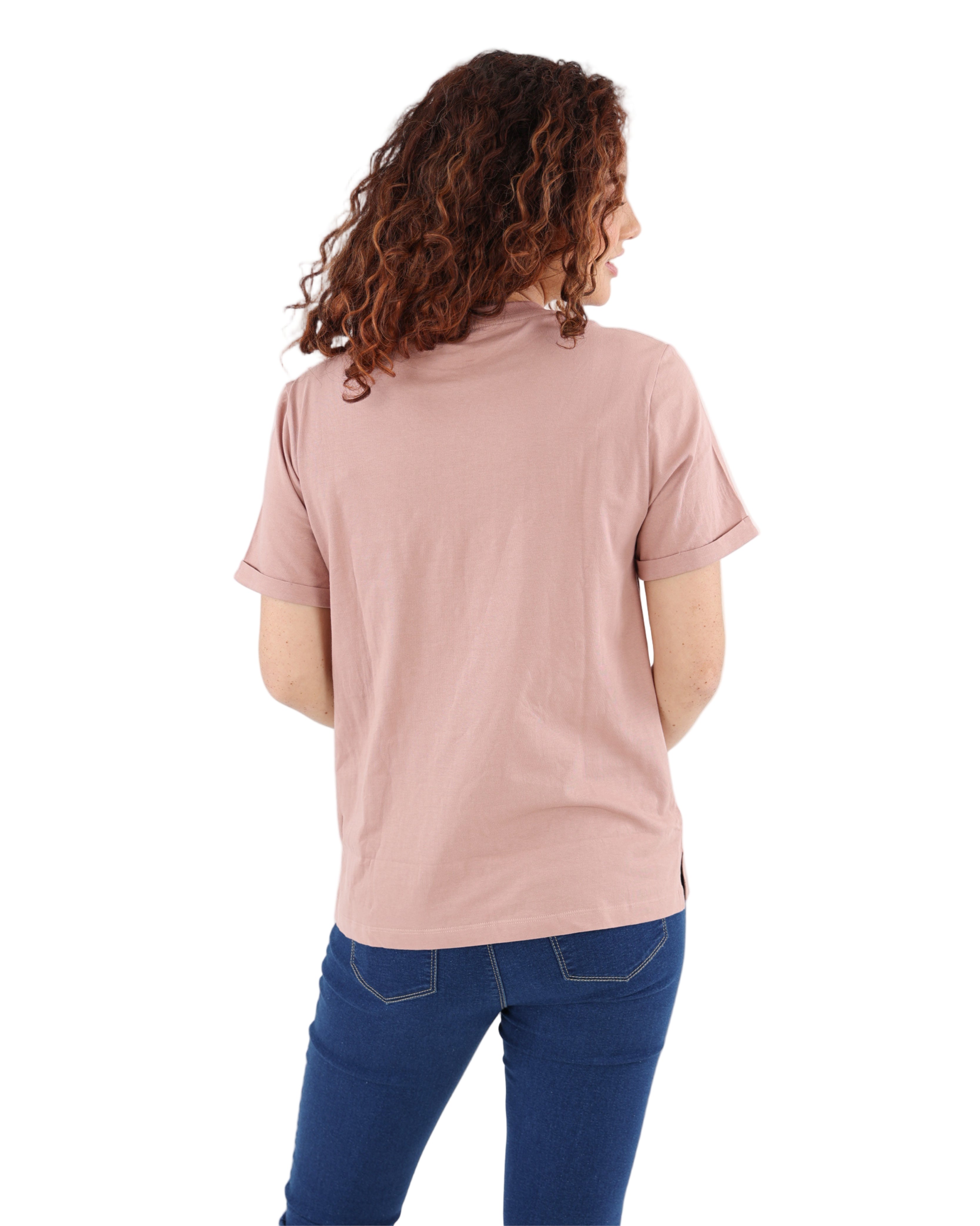 Blush Short Sleeve Cotton T-Shirt