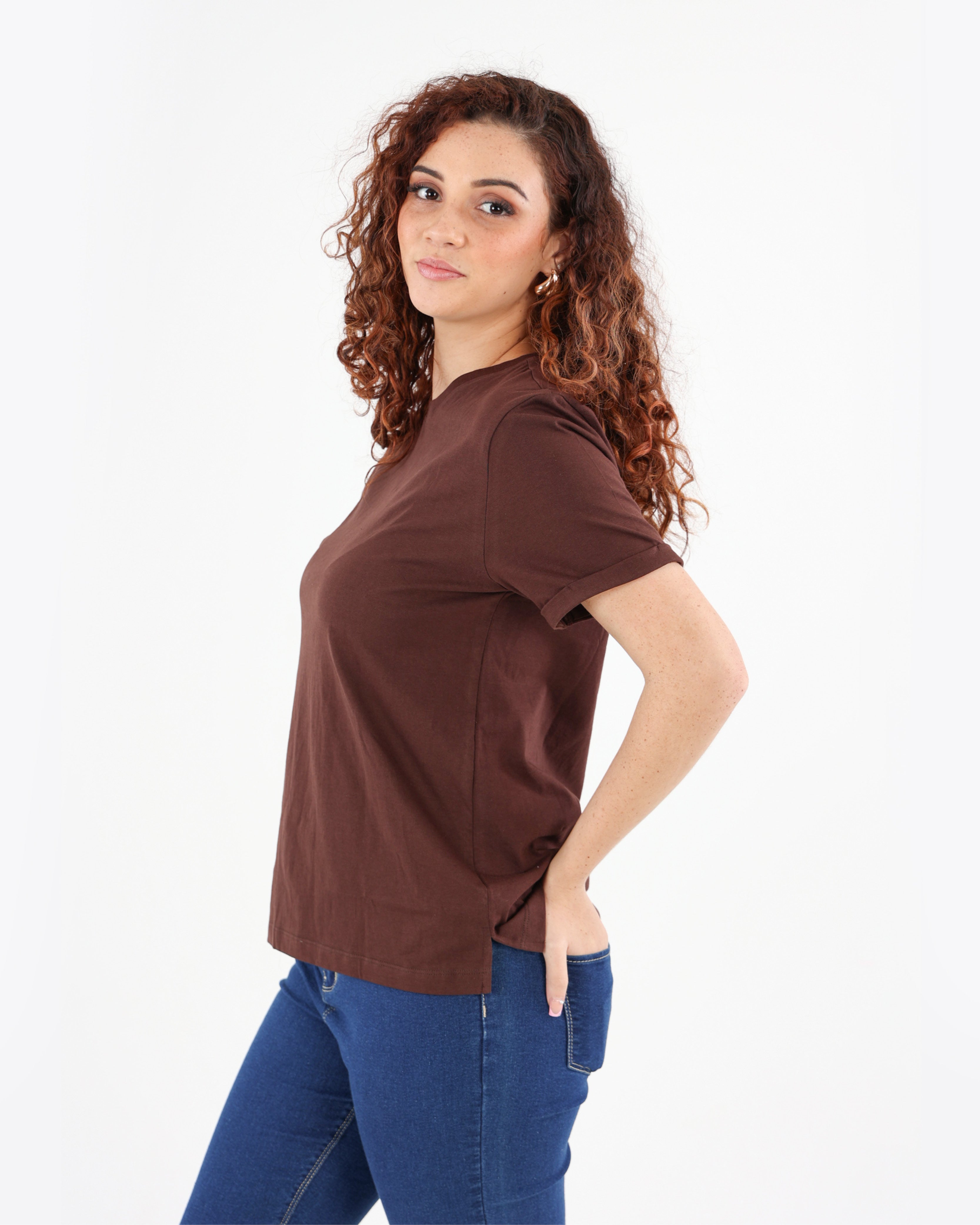 Chocolate Short Sleeve Cotton T-Shirt