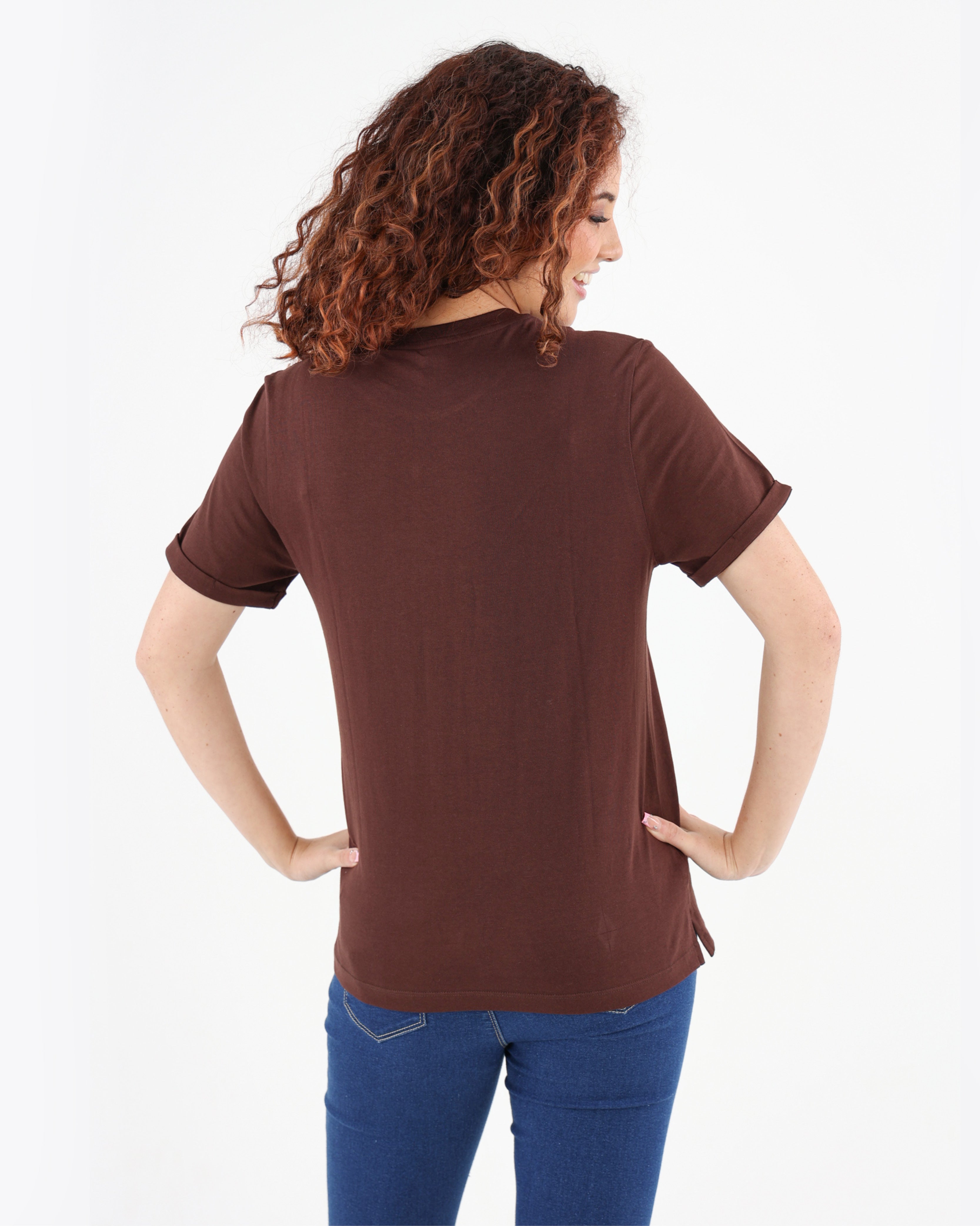 Chocolate Short Sleeve Cotton T-Shirt