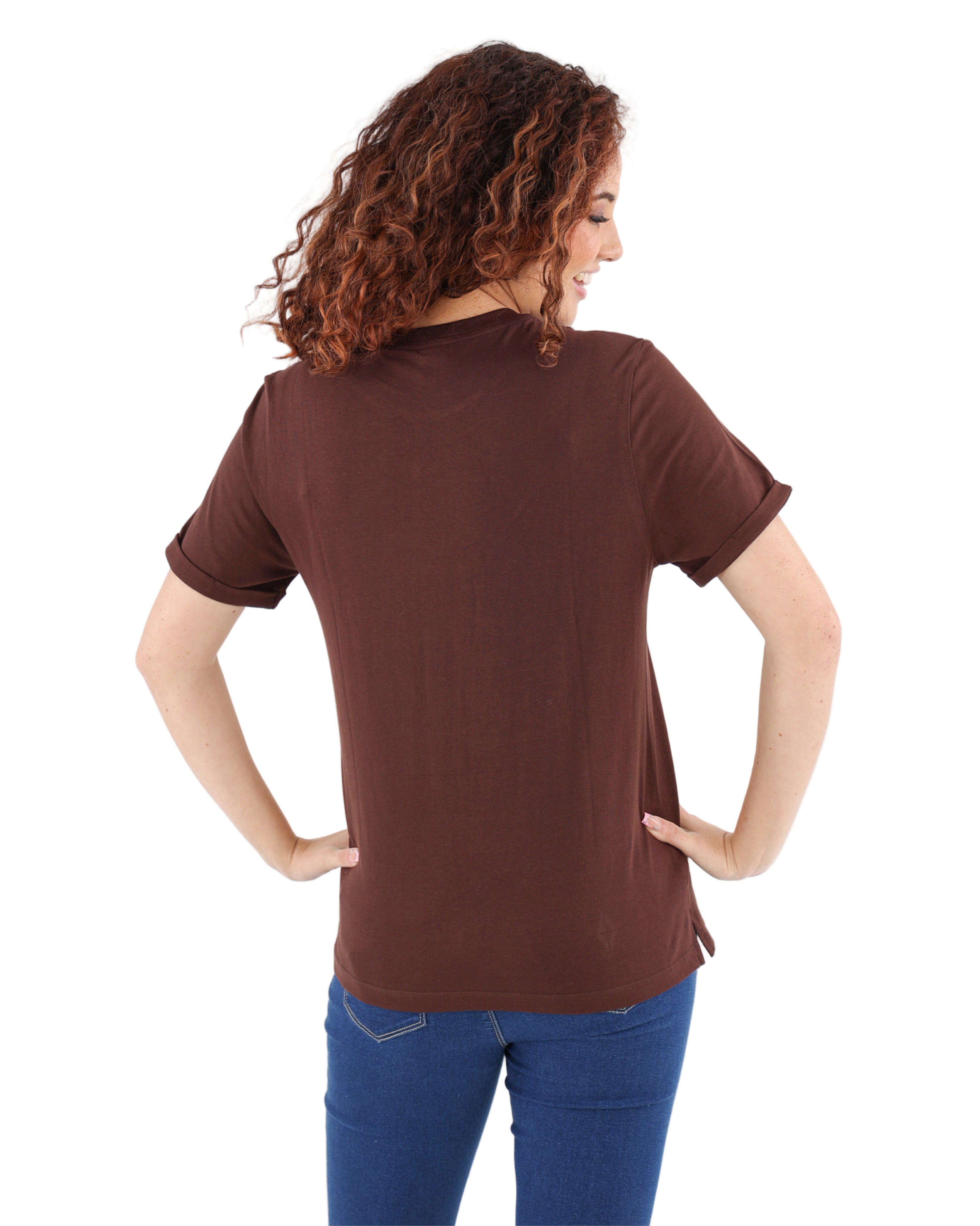 Chocolate Short Sleeve Cotton T-Shirt