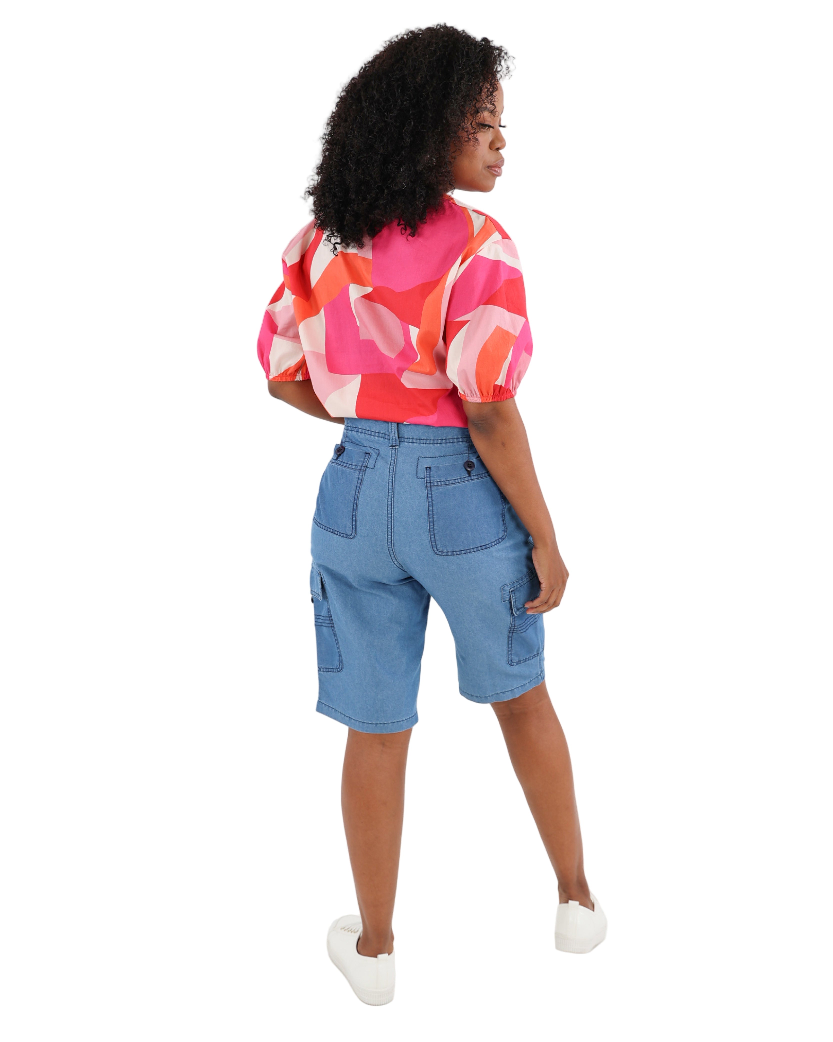 Utility Chambray Shorts