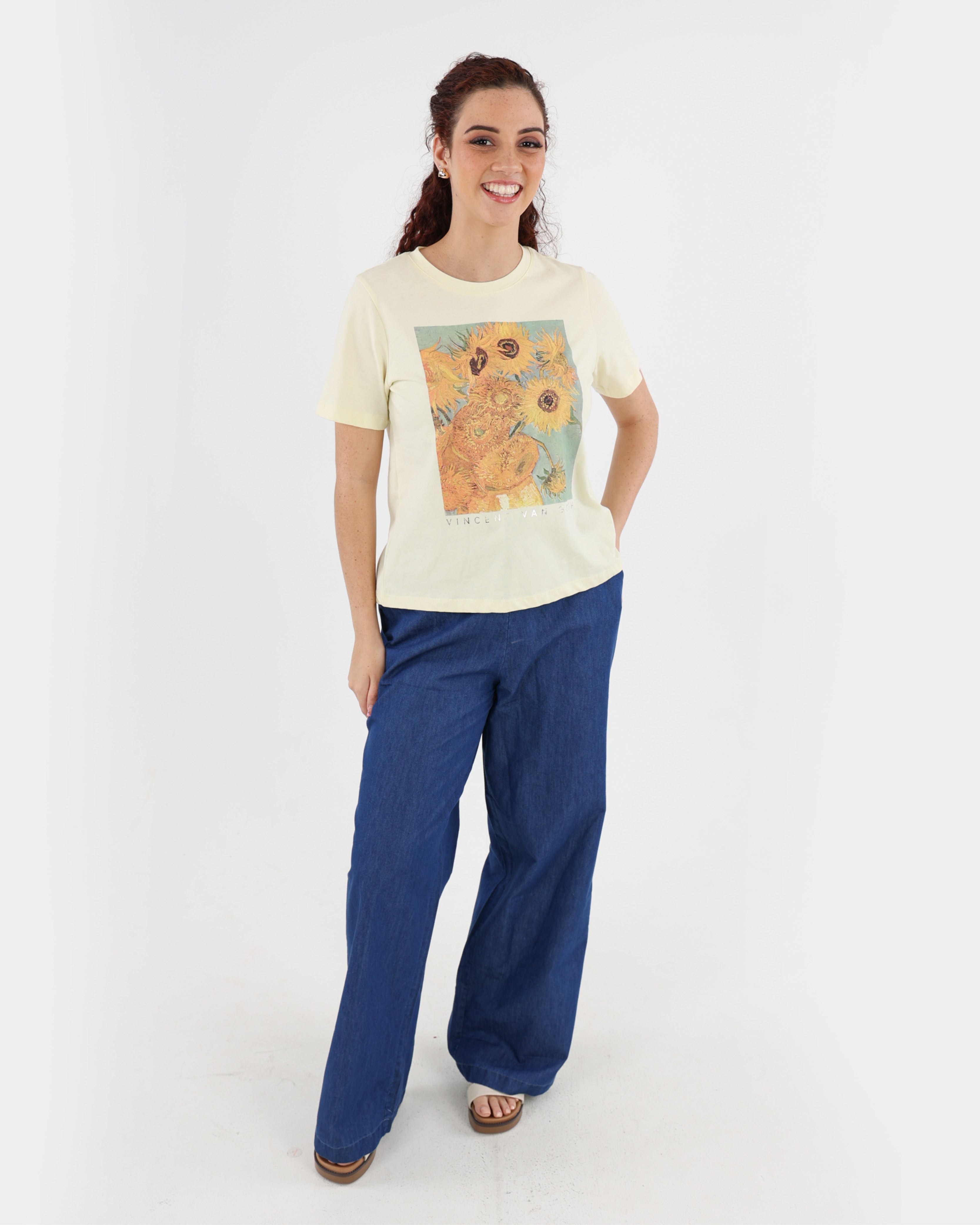Sunflower Graphic Print Short Sleeve T-Shirt