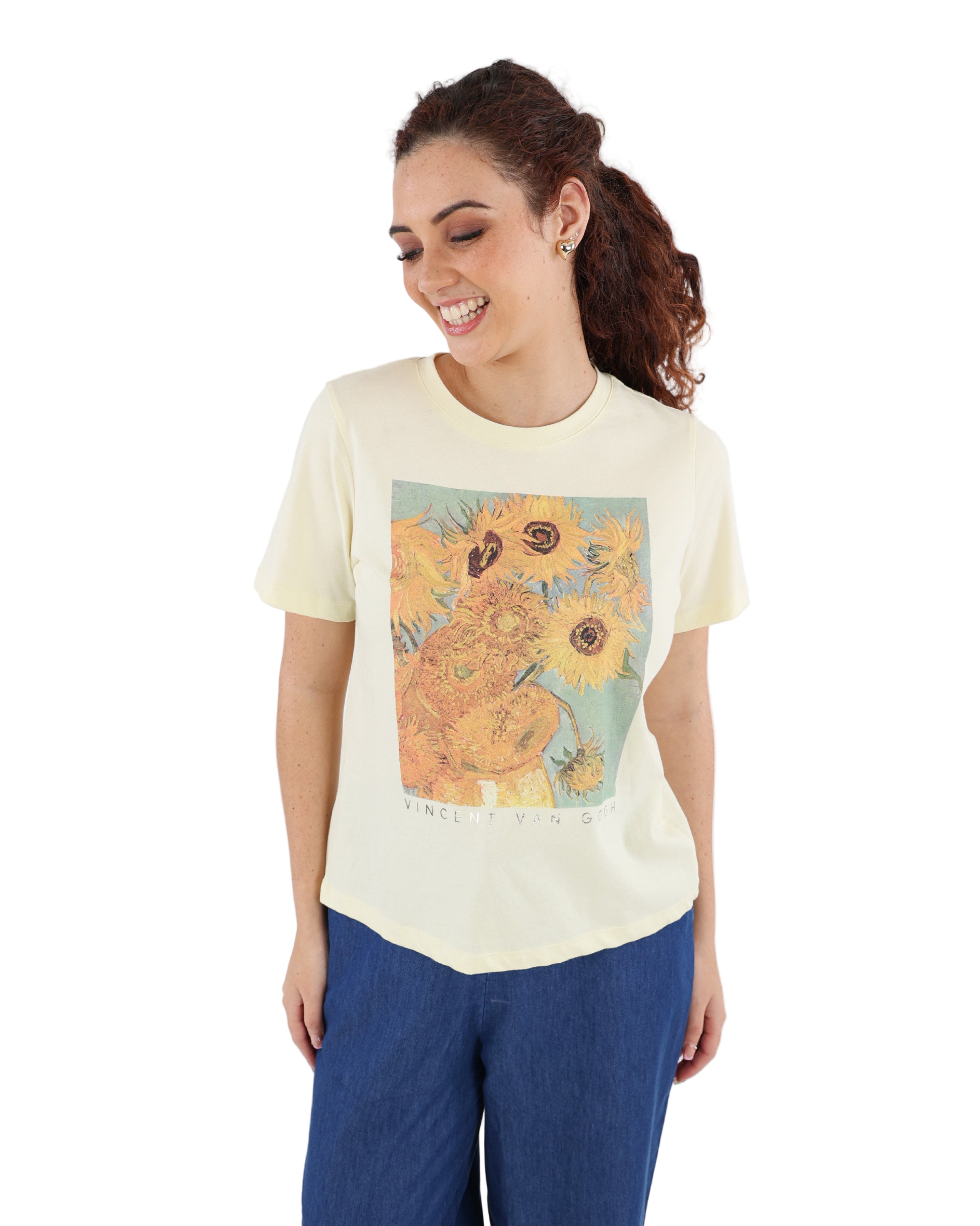 Sunflower Graphic Print Short Sleeve T-Shirt