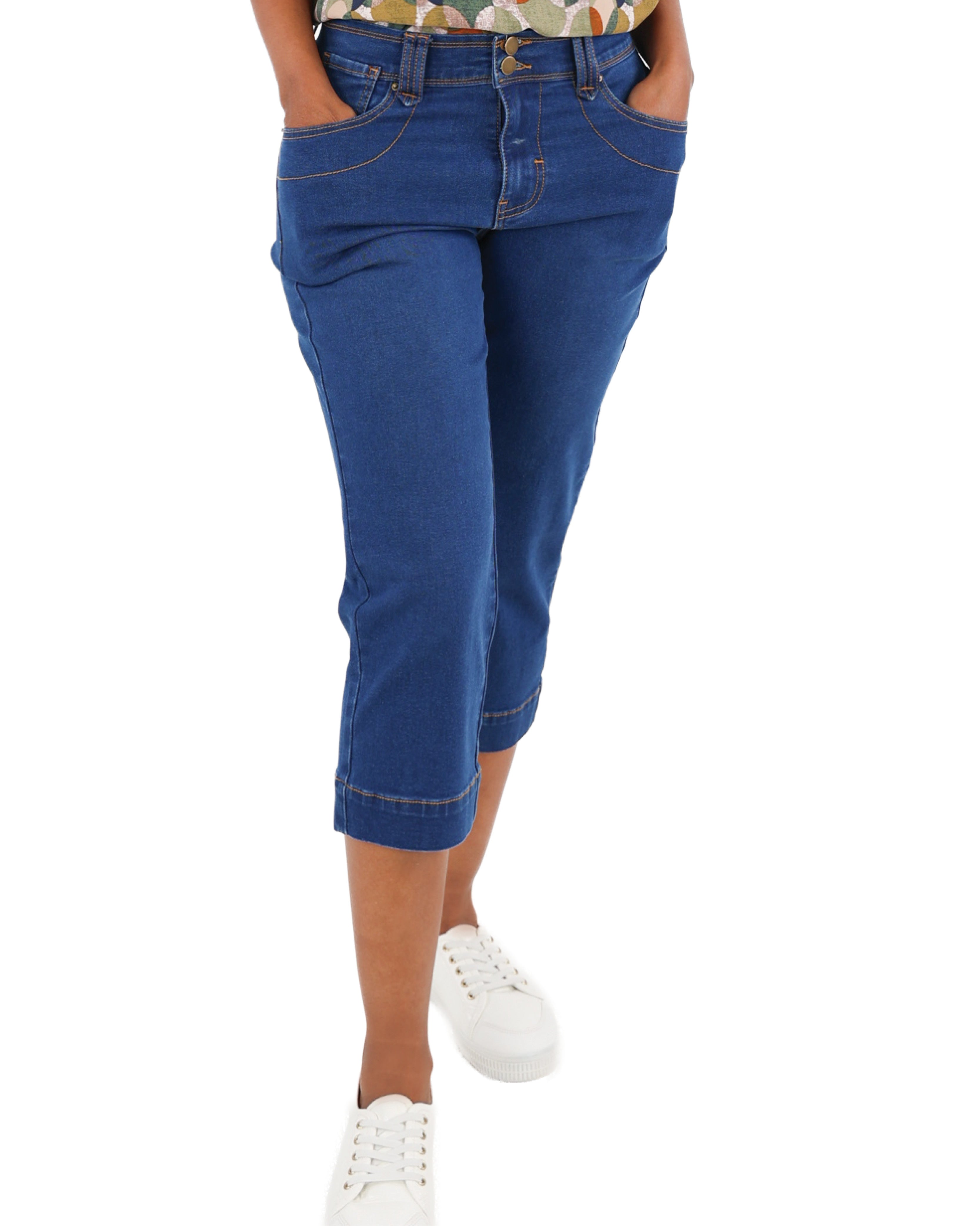 Medium Indigo Denim Bermuda Shorts