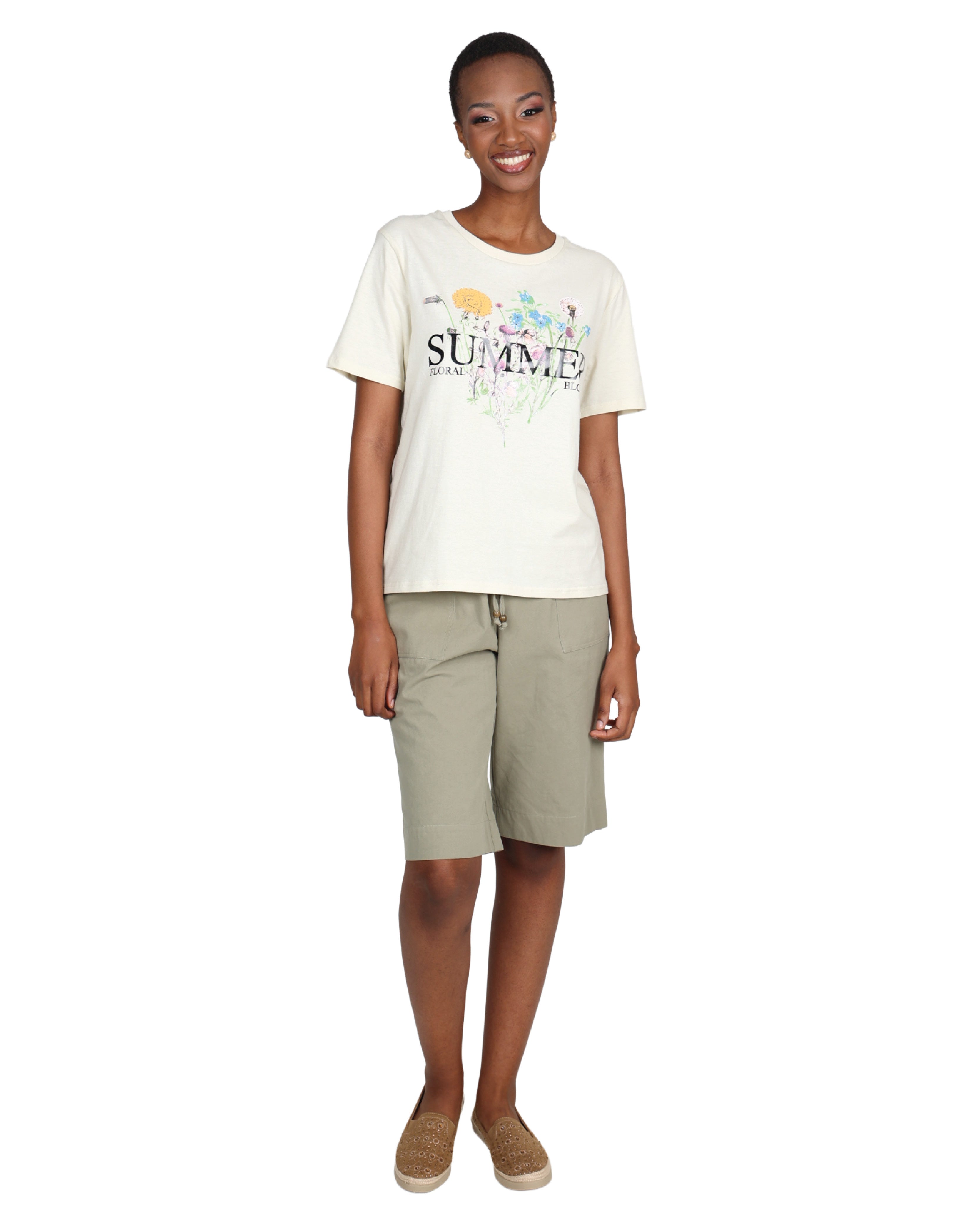 Short Sleeve Summer Floral Print T-Shirt