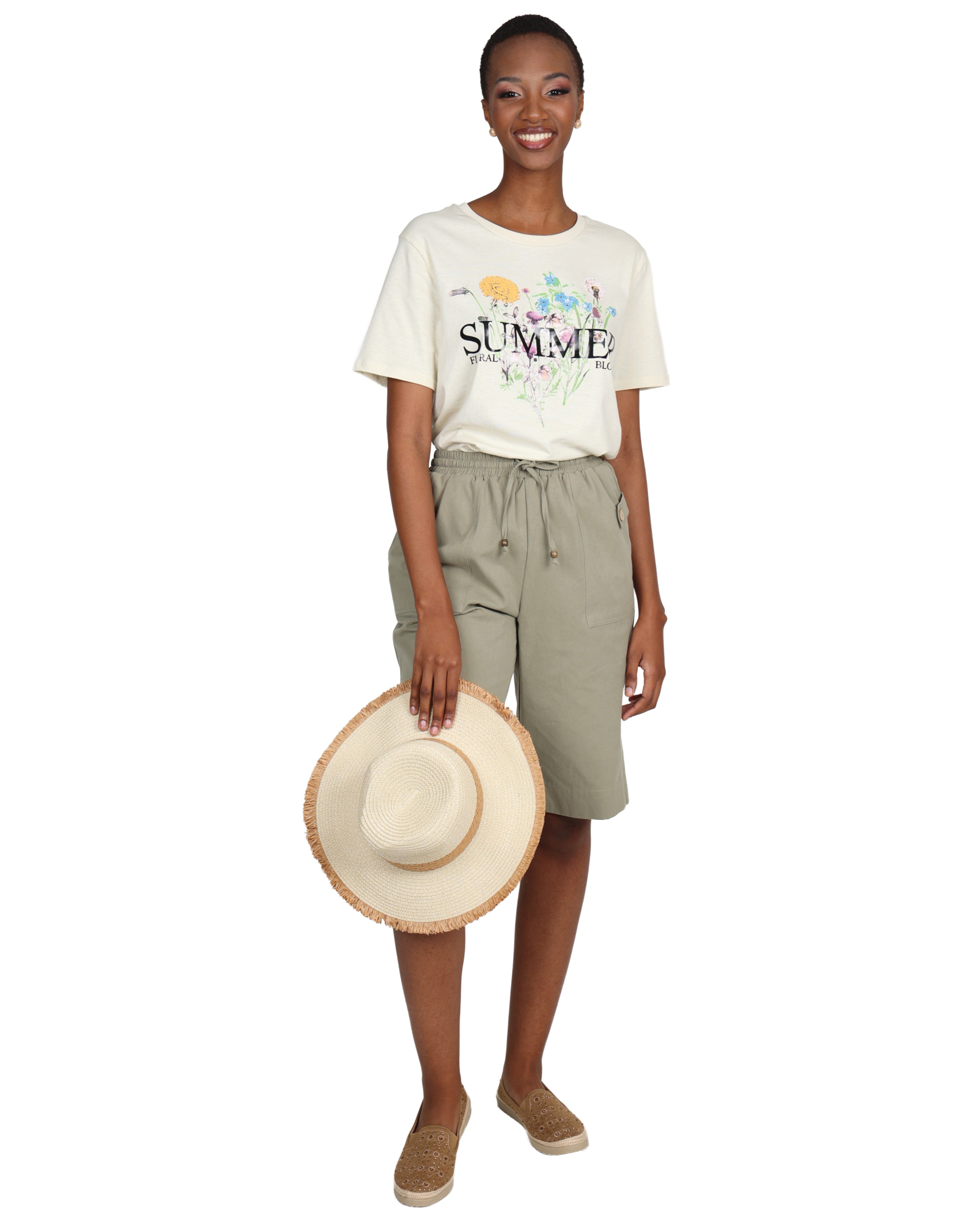 Sage Elasticated Bermuda Shorts