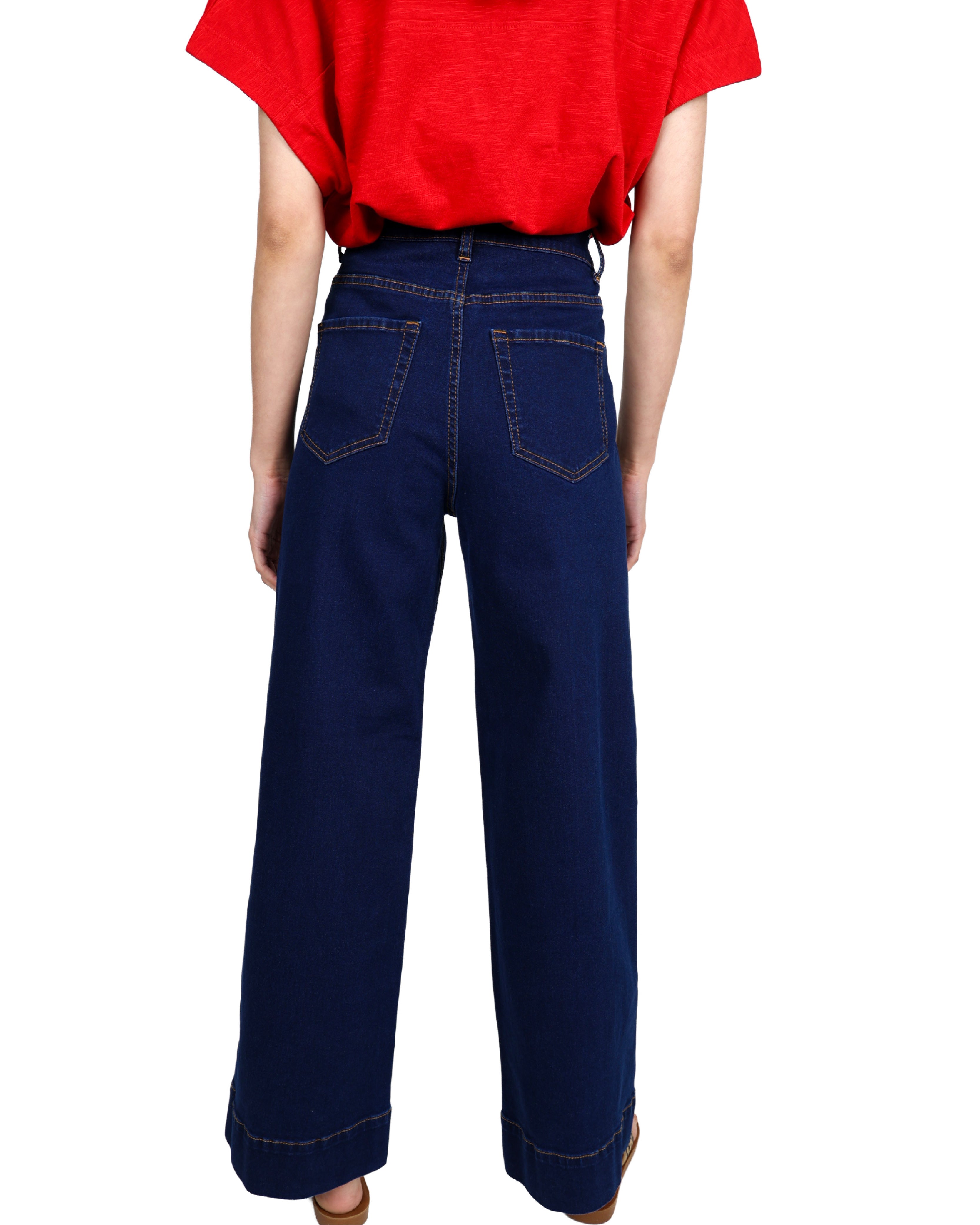 Dark Indigo Wide Leg Jeans