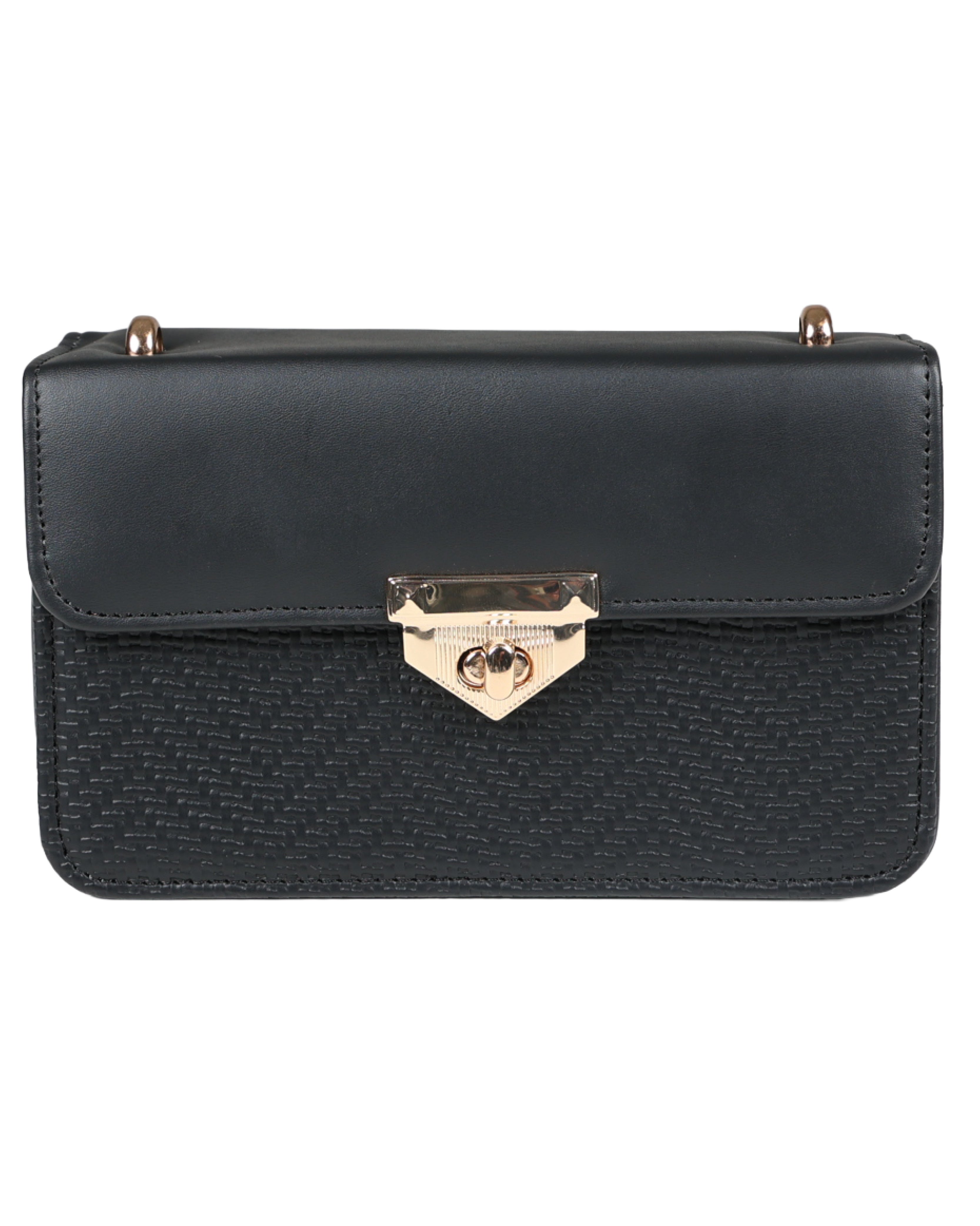 Geometric Print Broad Strap Crossbody Bag