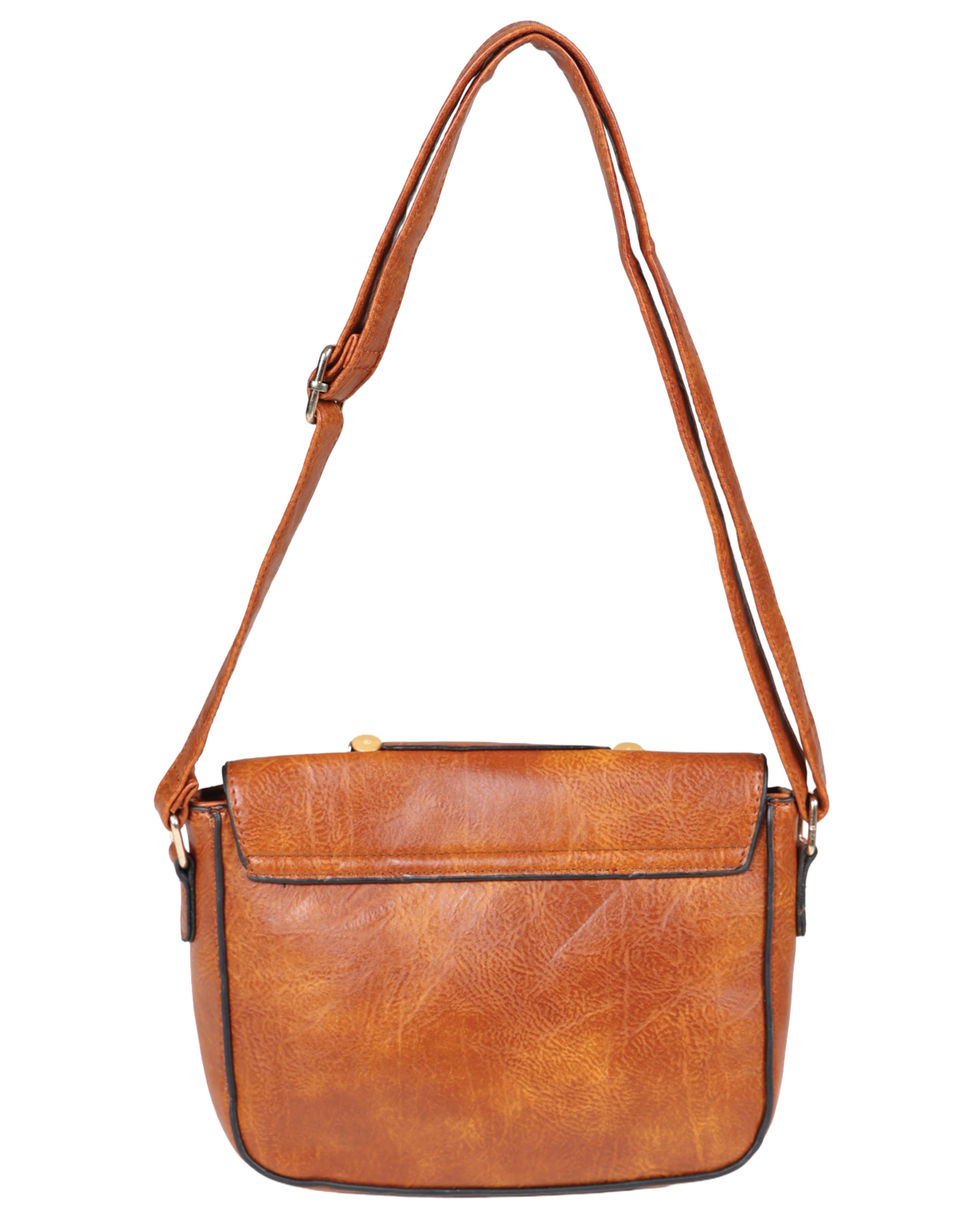 Soft Sling Bag with Wooden Handle