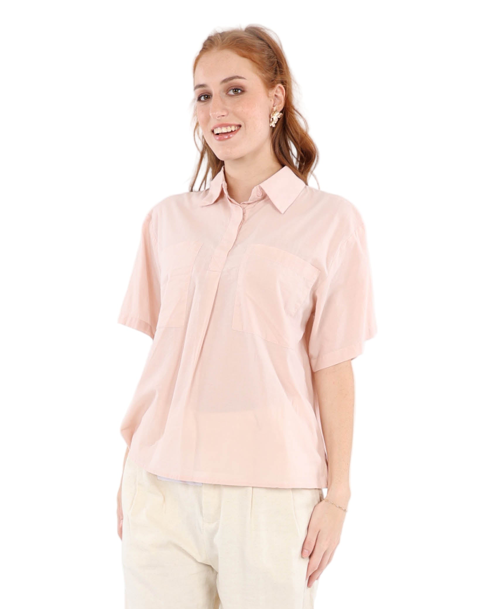 The Margaux Air Spun Cotton Double Pocket Shirt