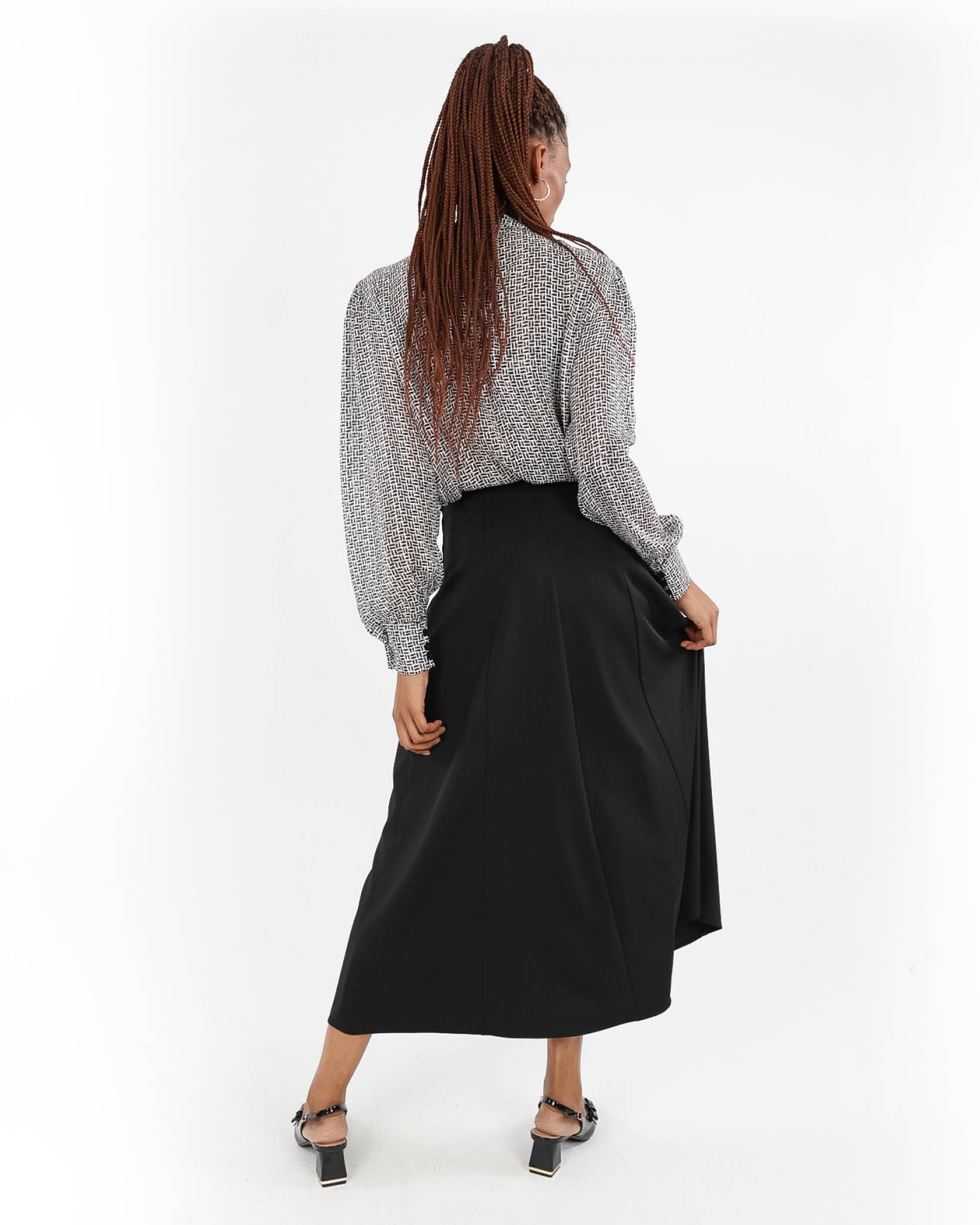Panelled Midi Skirt