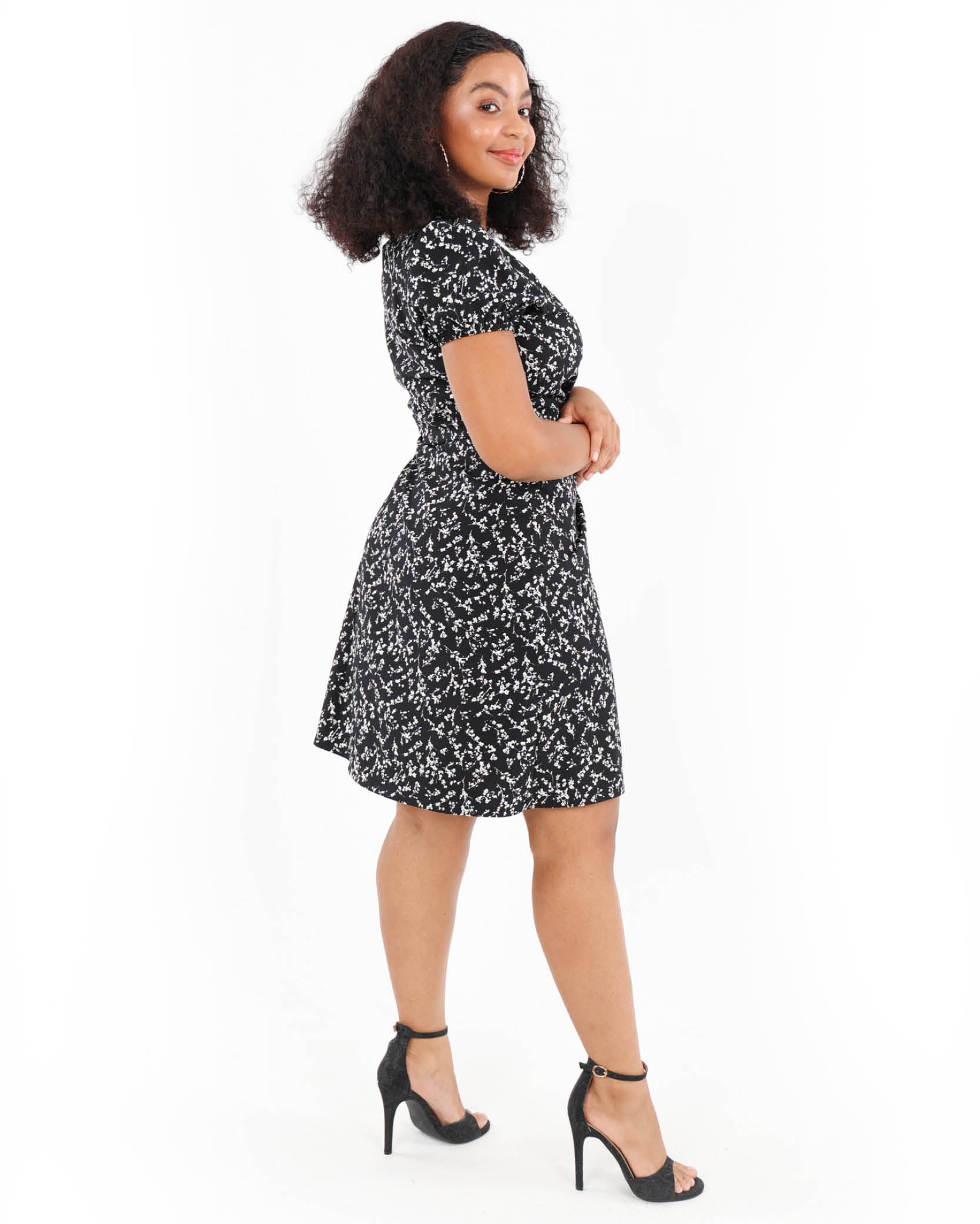 Floral Wrap Mini Dress