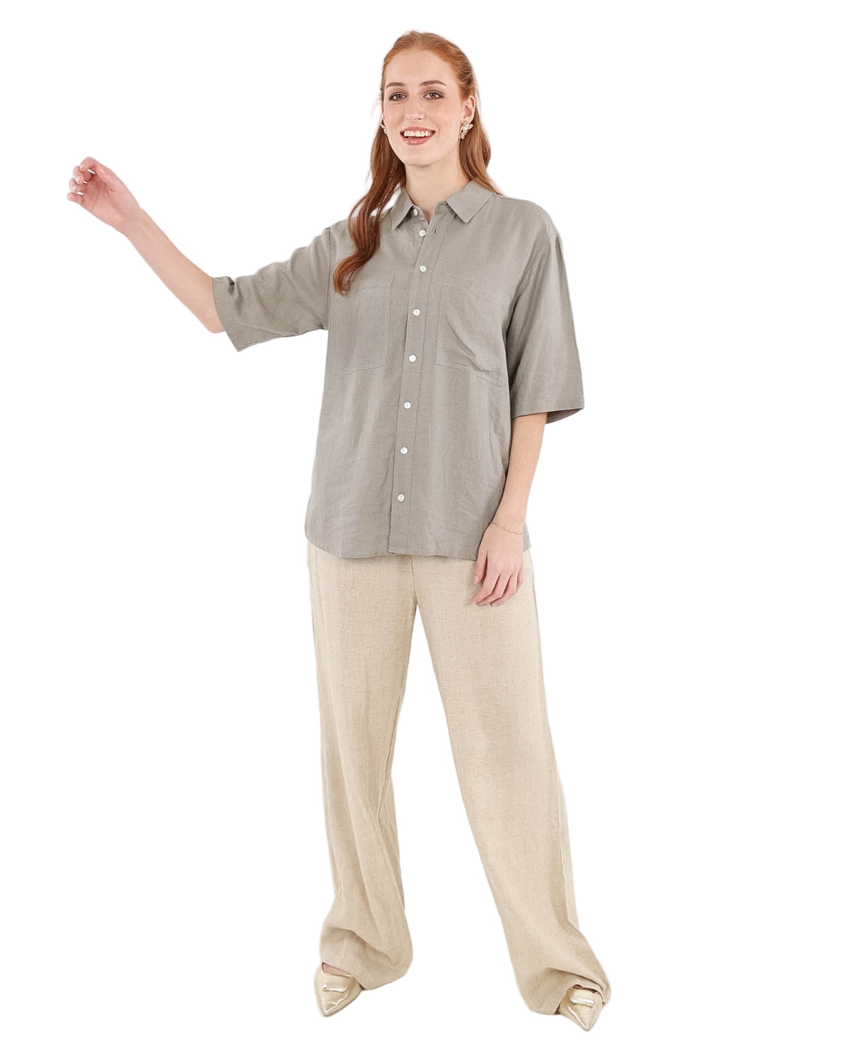 The Margaux Air Spun Cotton Double Pocket Shirt