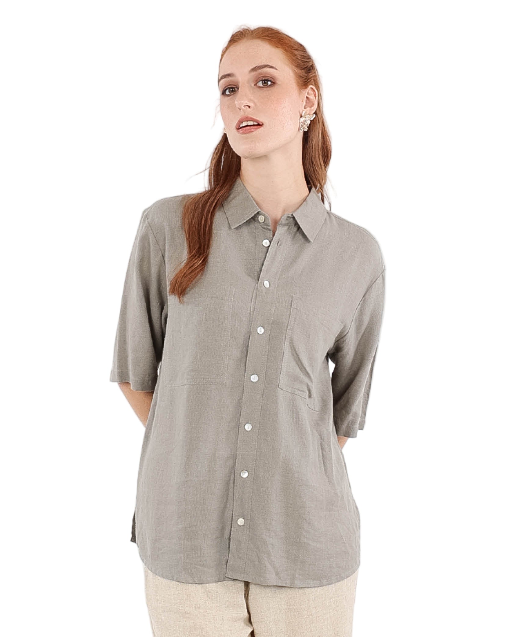 The Margaux Air Spun Cotton Double Pocket Shirt