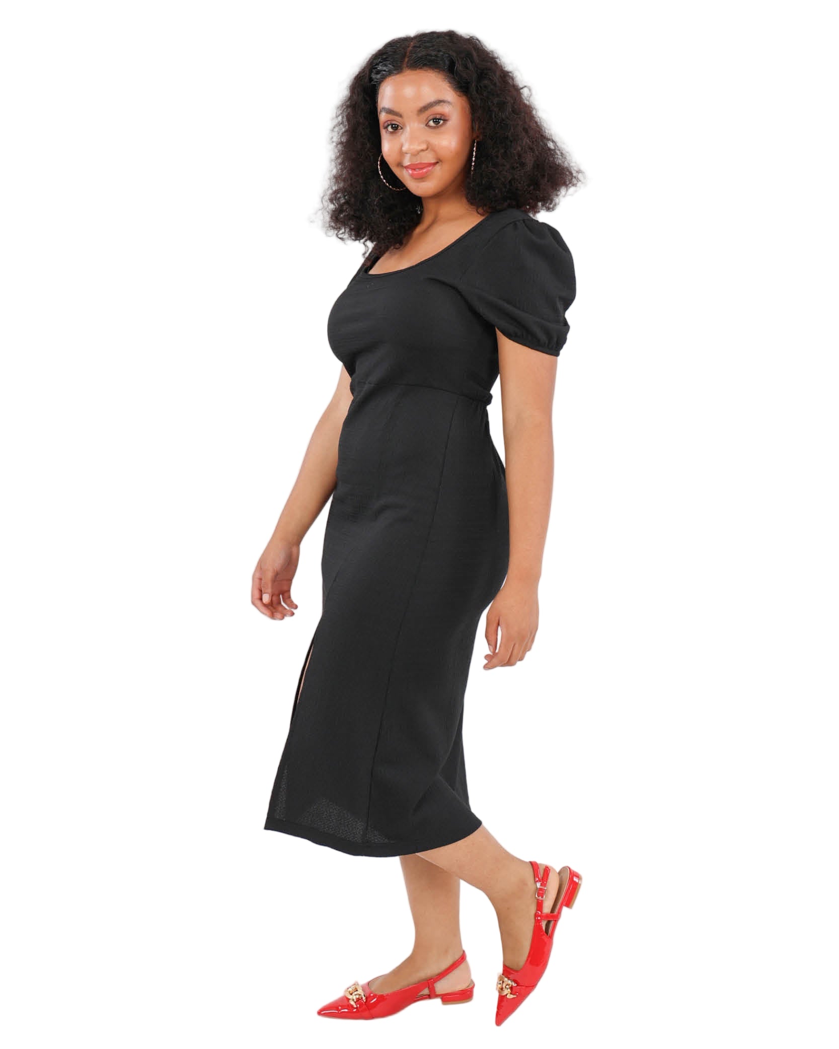 Square Neck Midi Dress