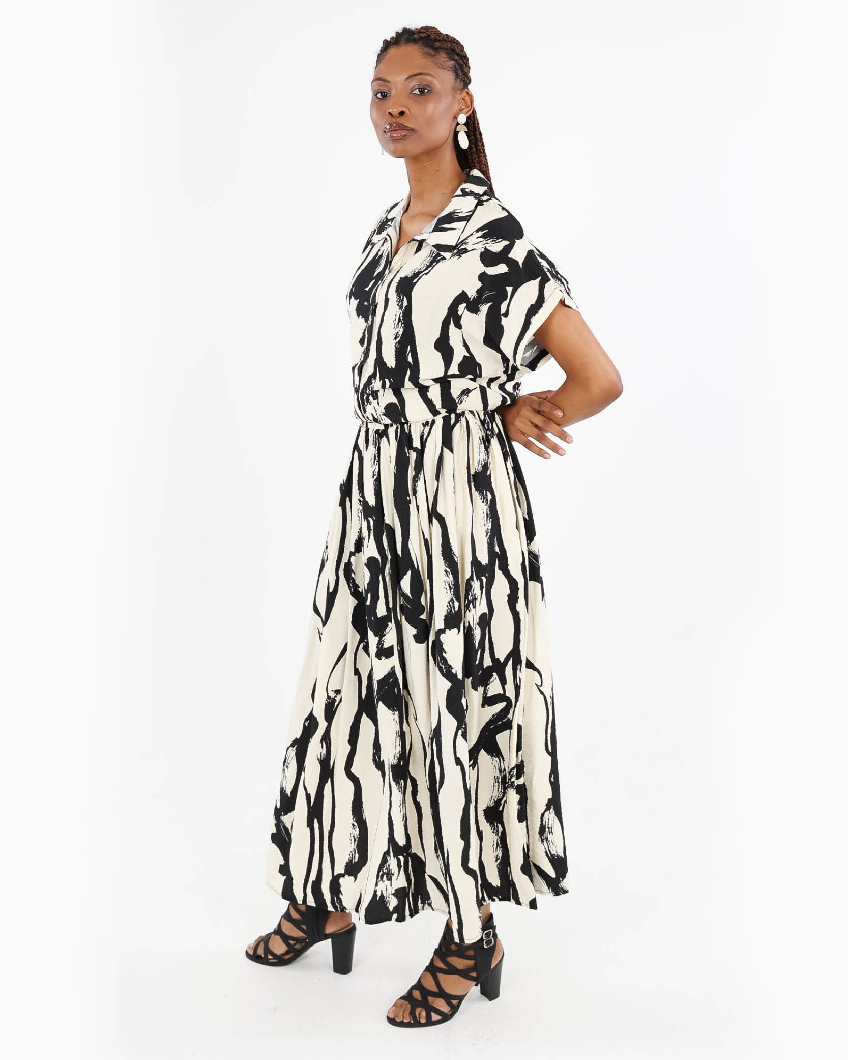 Brushstroke Zebra Maxi Skirt