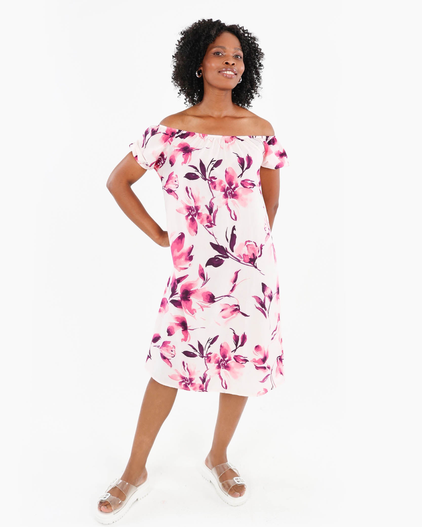 Off The Shoulder Floral Dress