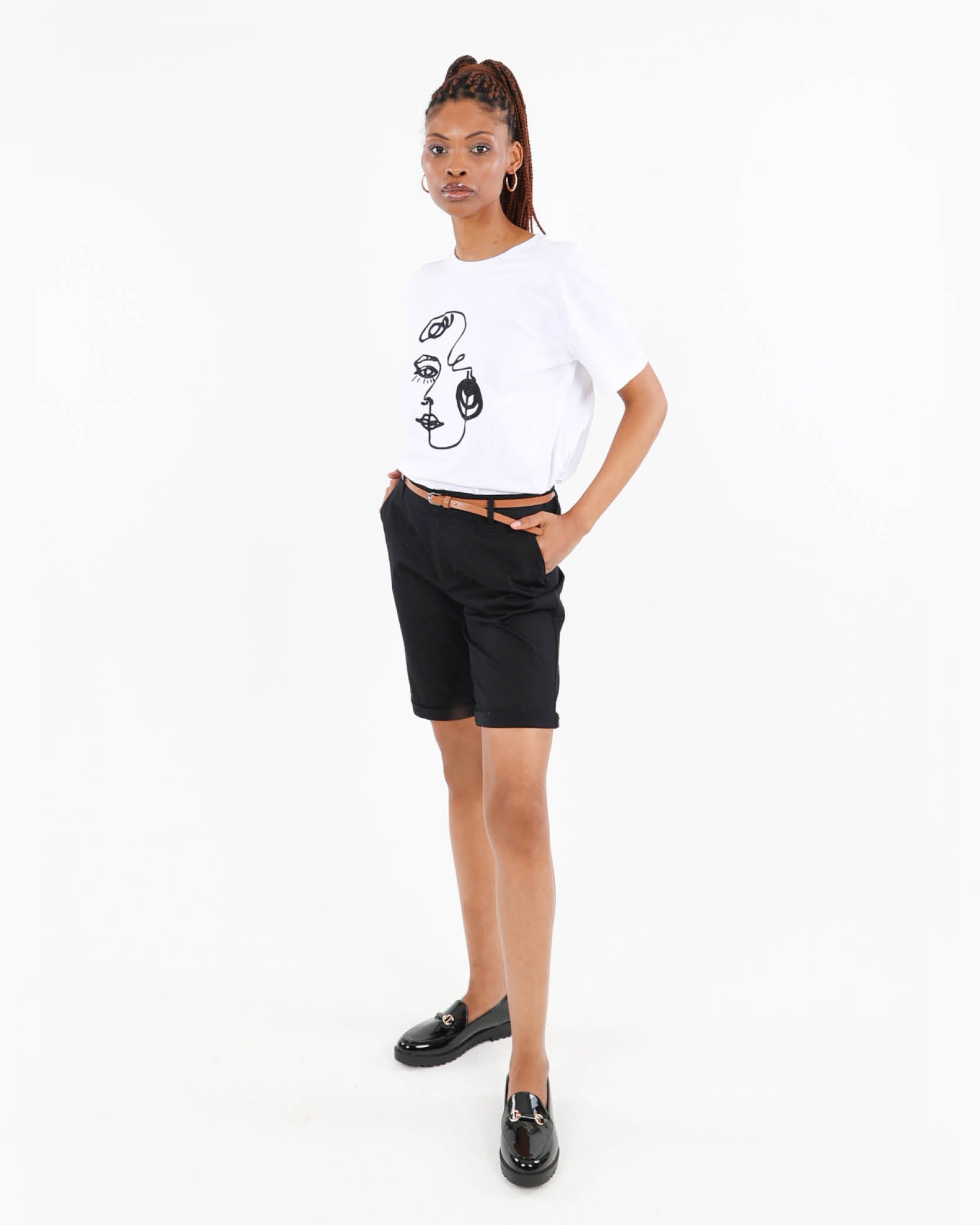 Face Embroidered T-Shirt