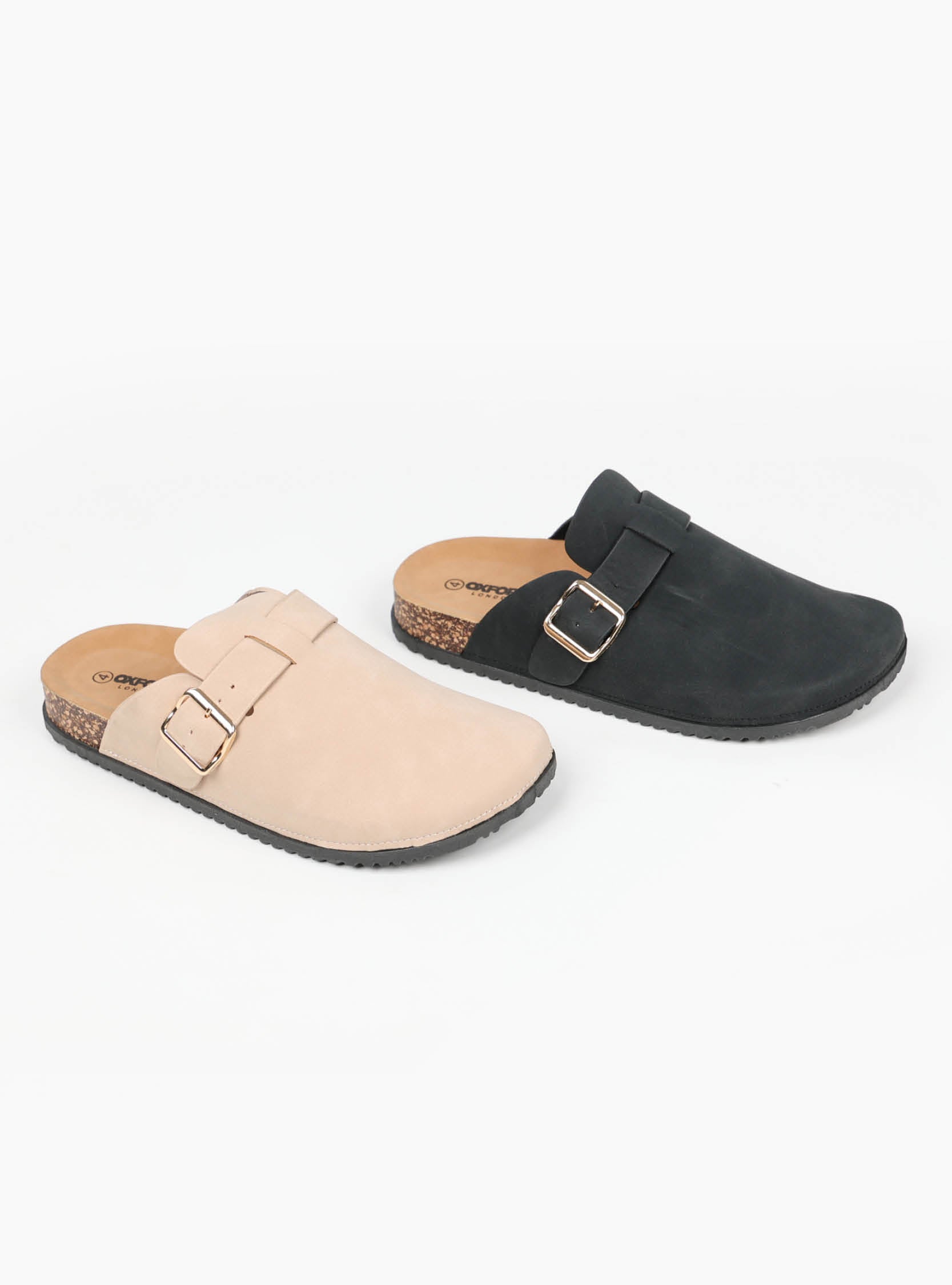 Suede-look Side Buckle Mule