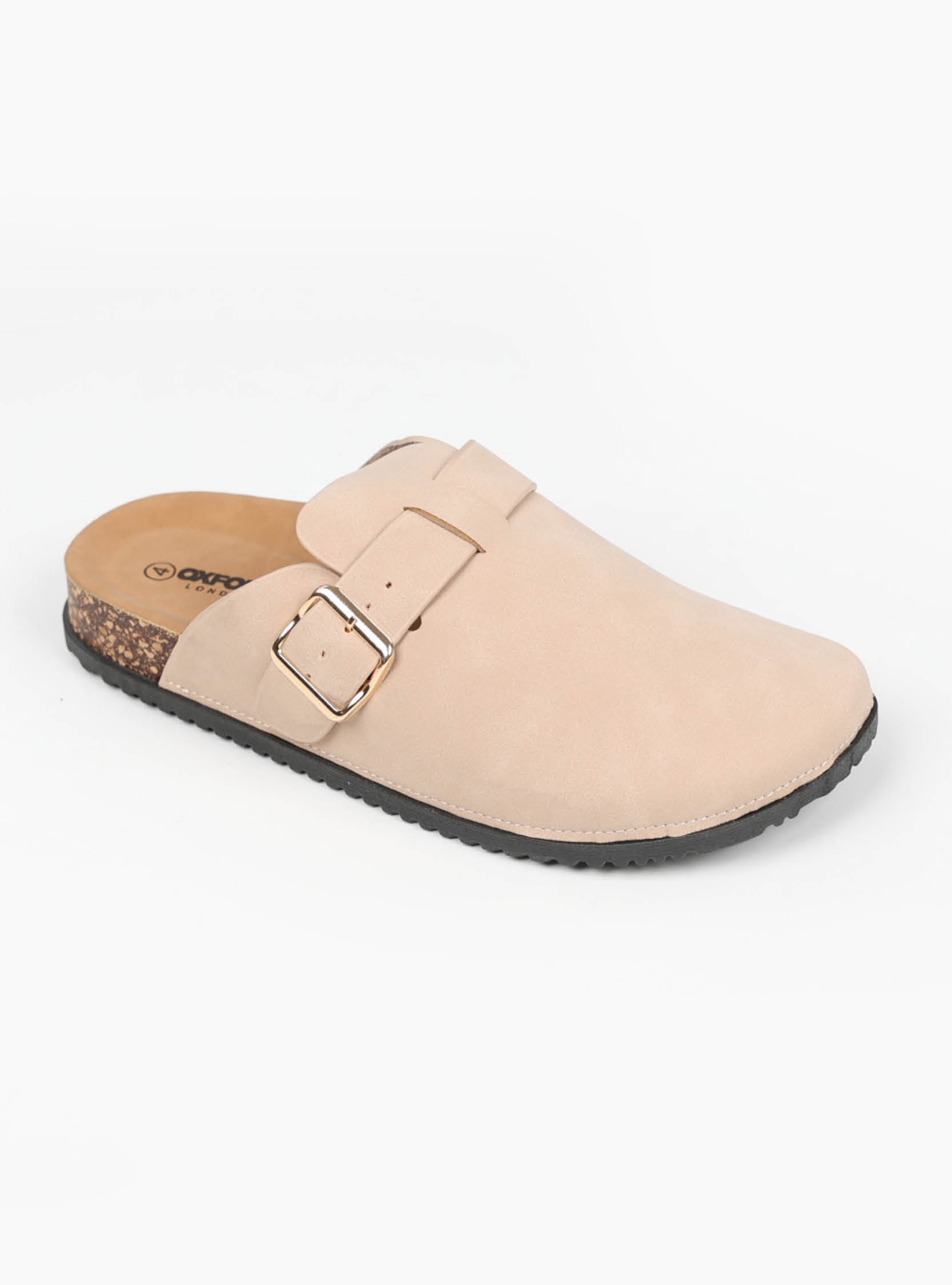 Suede-look Side Buckle Mule