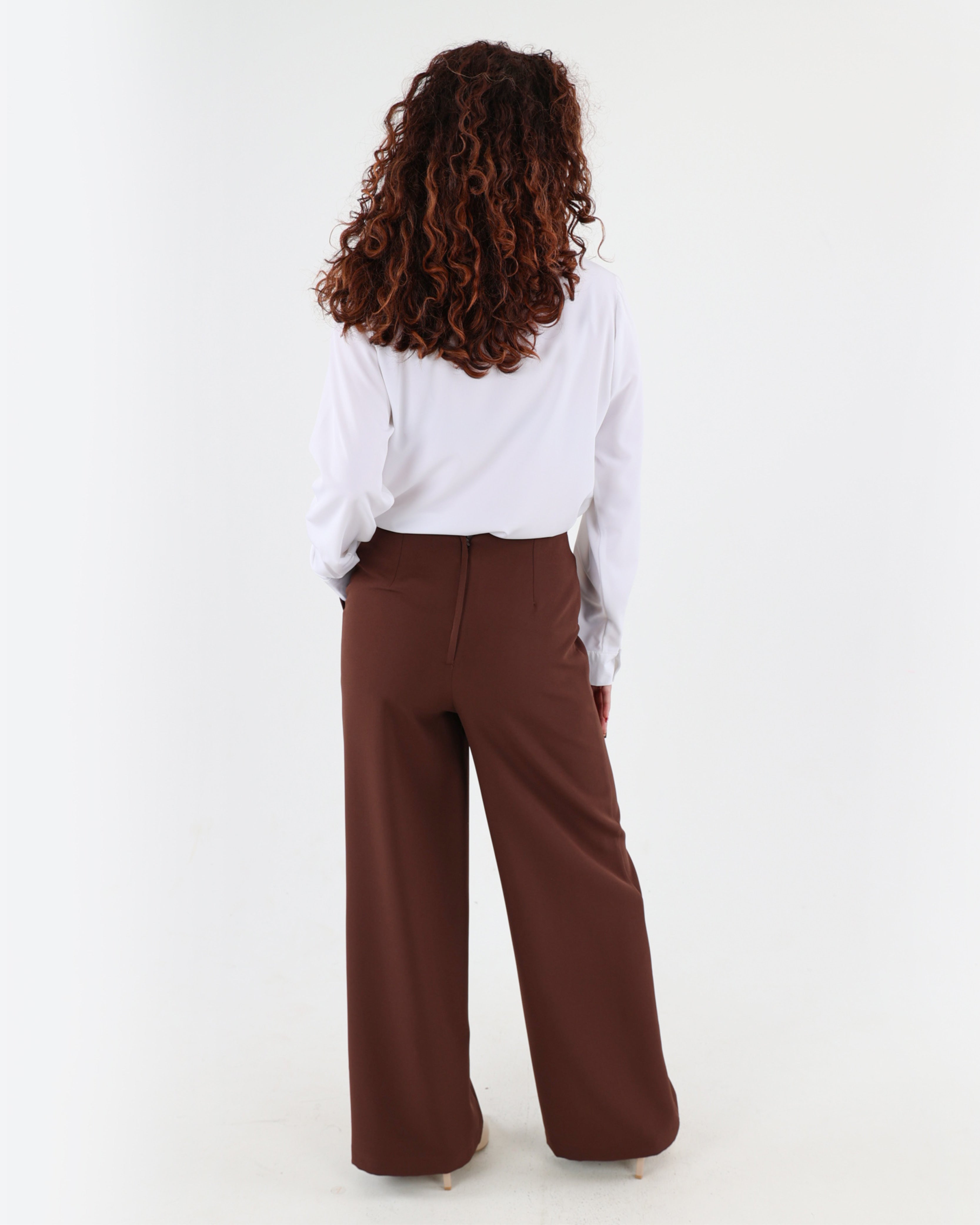 Wide Leg Pants with Trim Detail