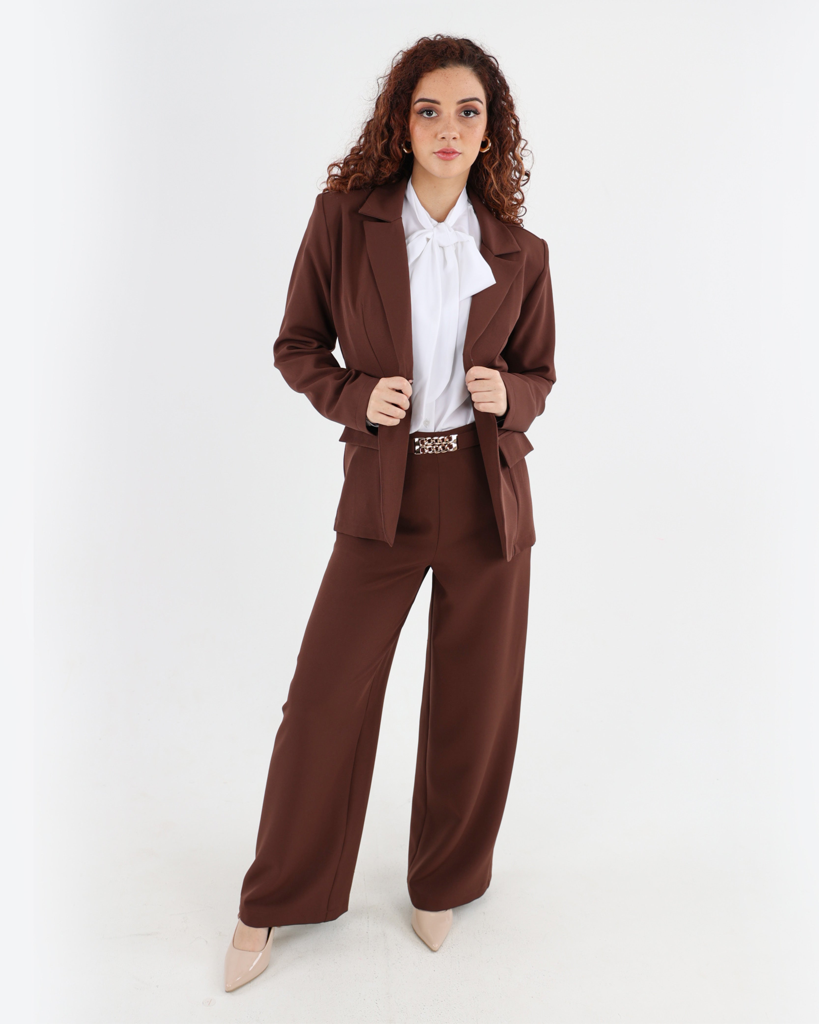 Wide Leg Pants with Trim Detail