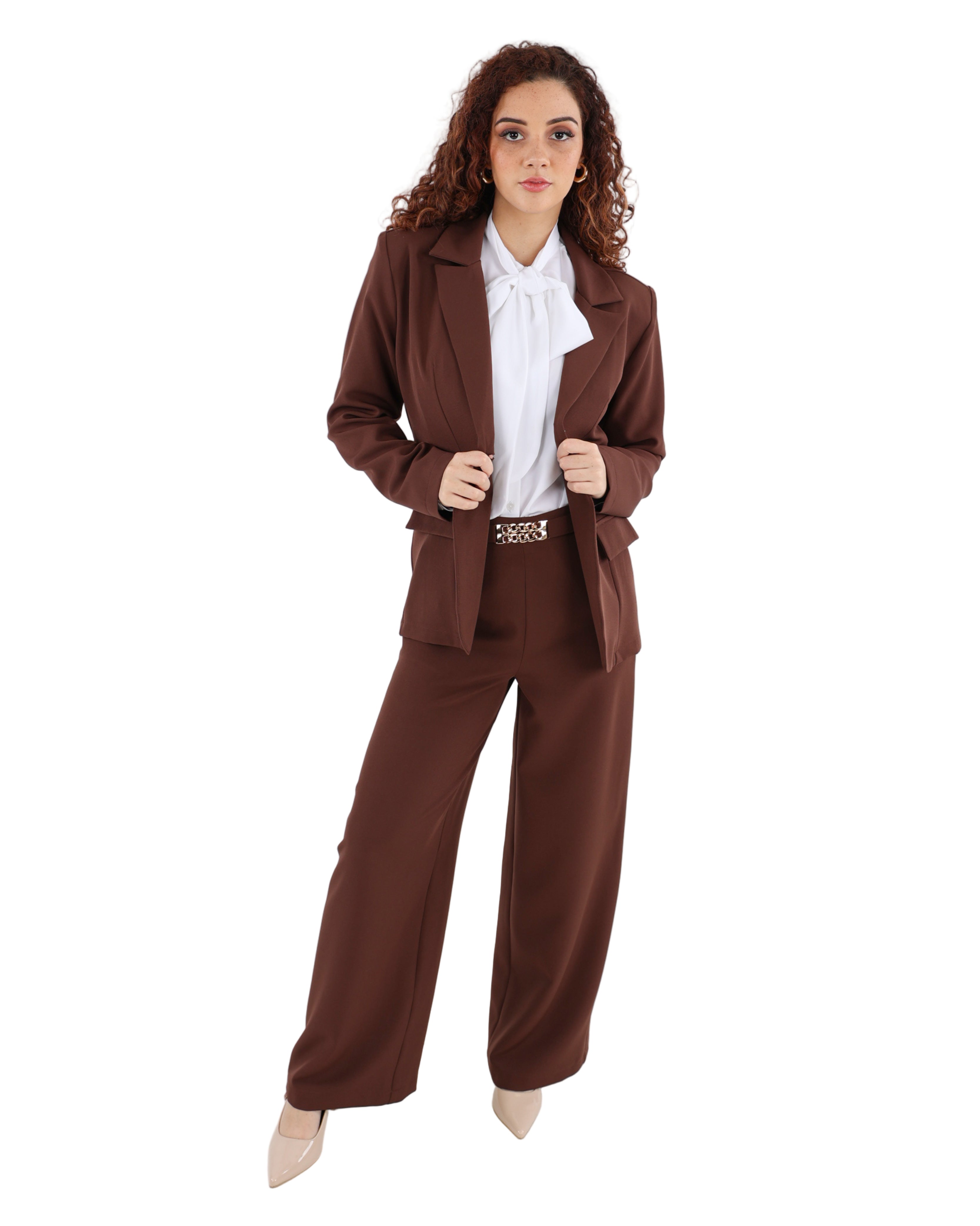 Wide Leg Pants with Trim Detail