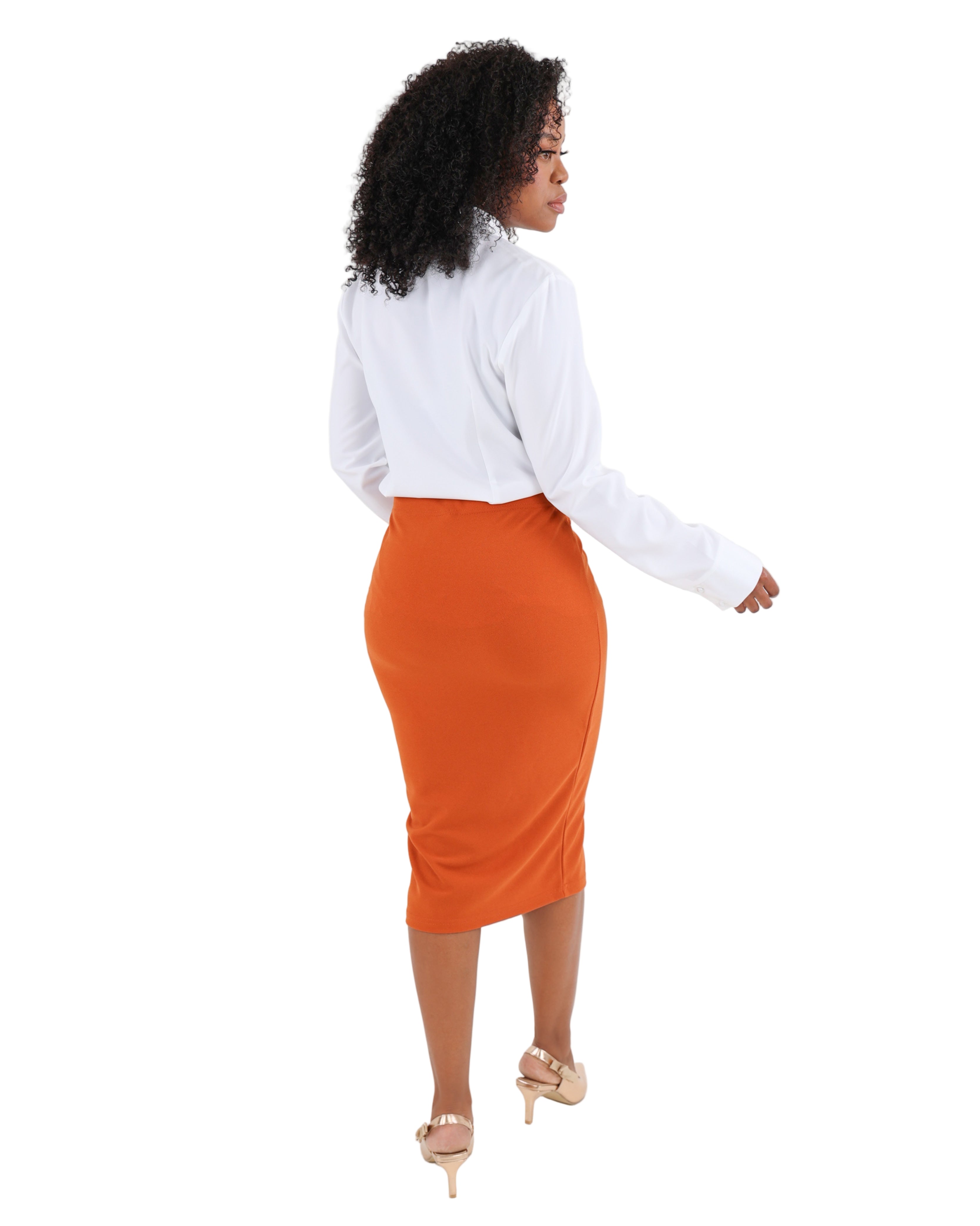 Navy & Orange Two Pack Pencil Skirt