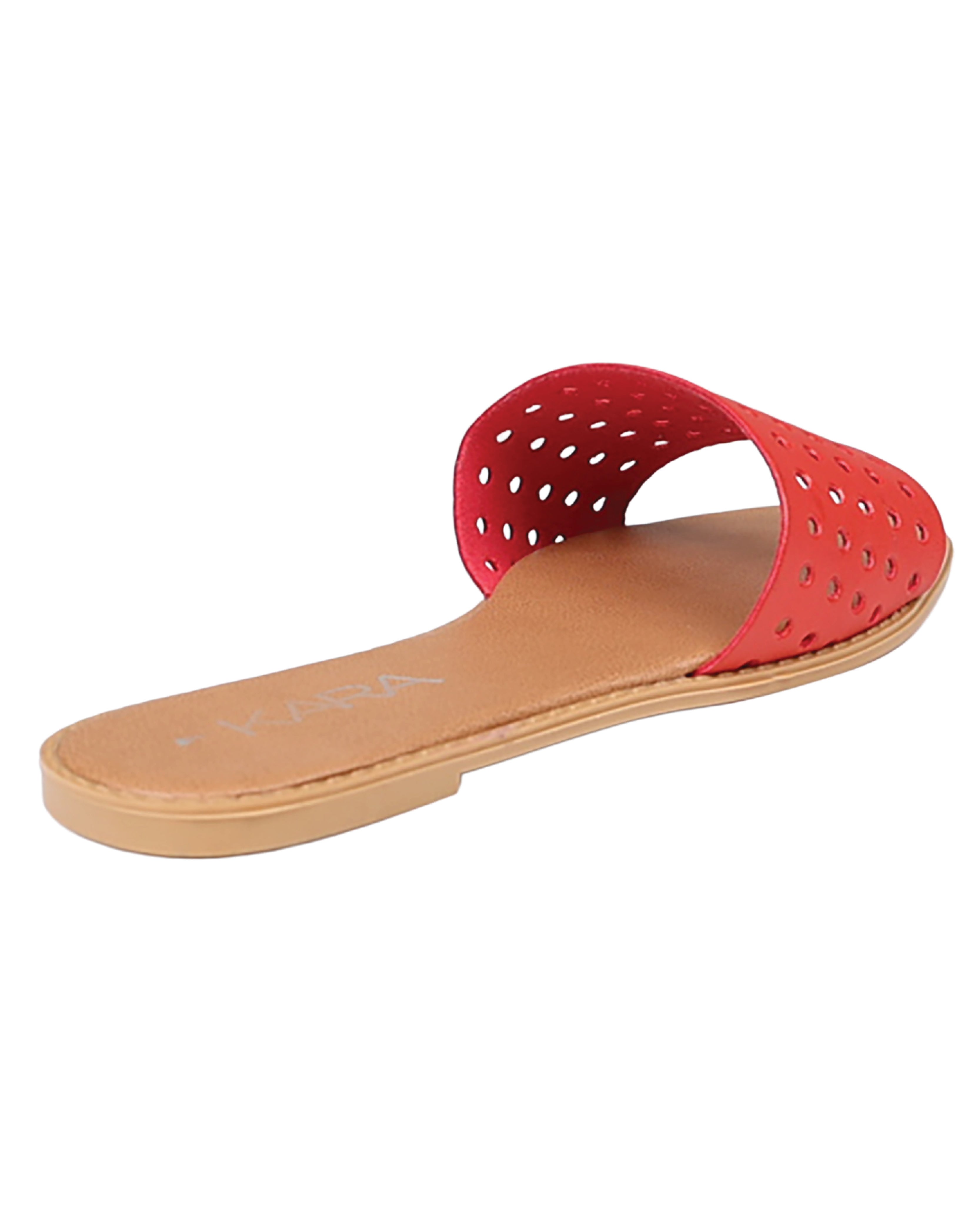 Red Laser Punch Flat Slides