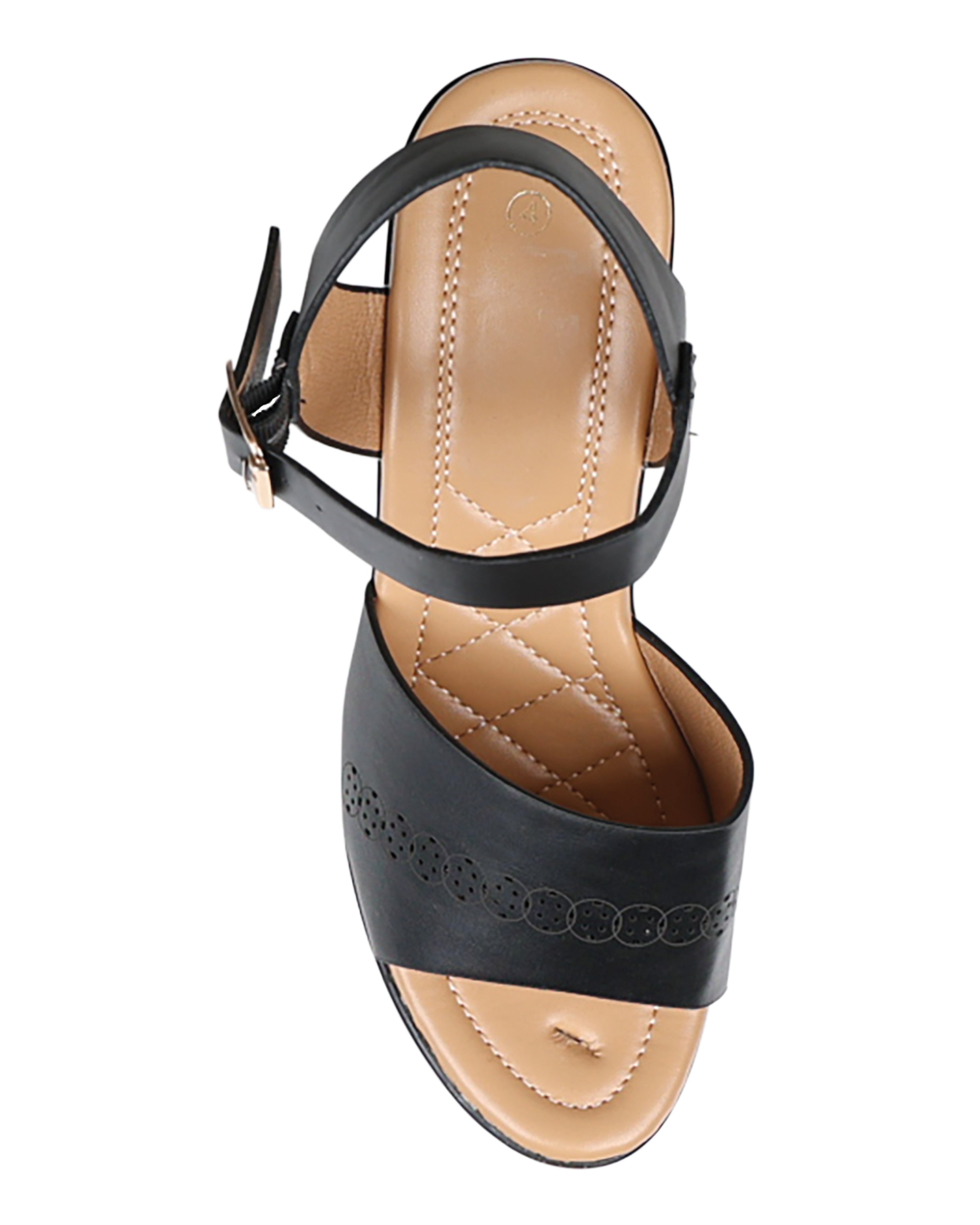 Laser Cut Platform Block Heel