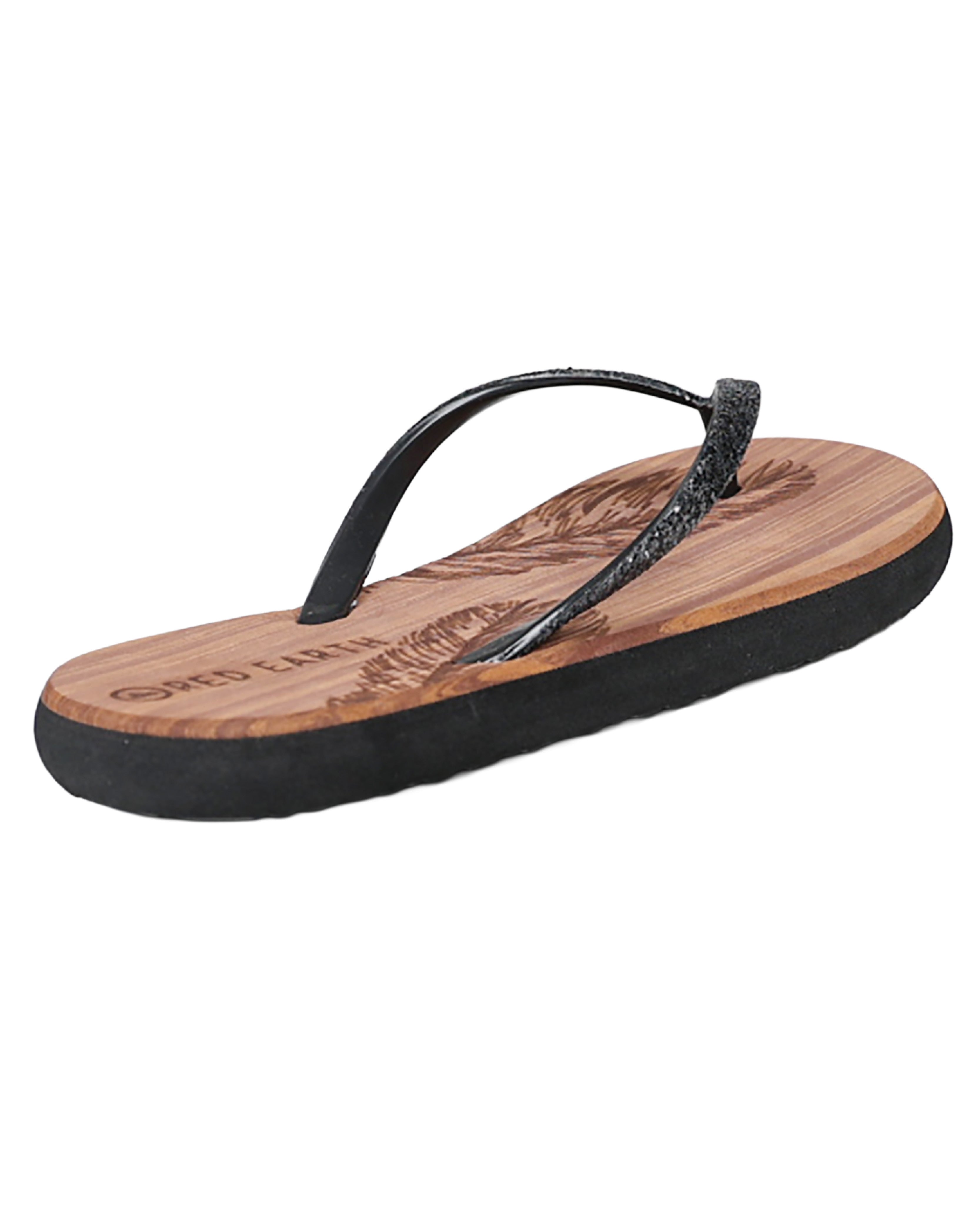 Black Glitter Comfort Flip Flop
